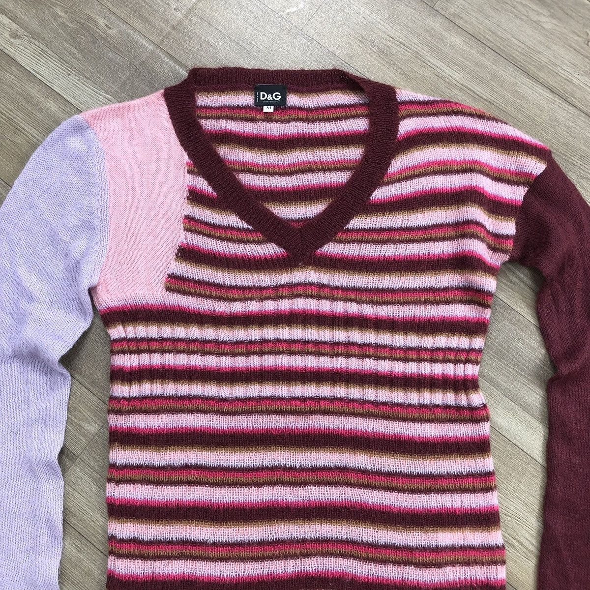 Dolce & Gabbana 1990s Dolce & Gabbana Multicolor Wool Sweatshirt Designer Size US M / EU 48-50 / 2 - 2 Thumbnail
