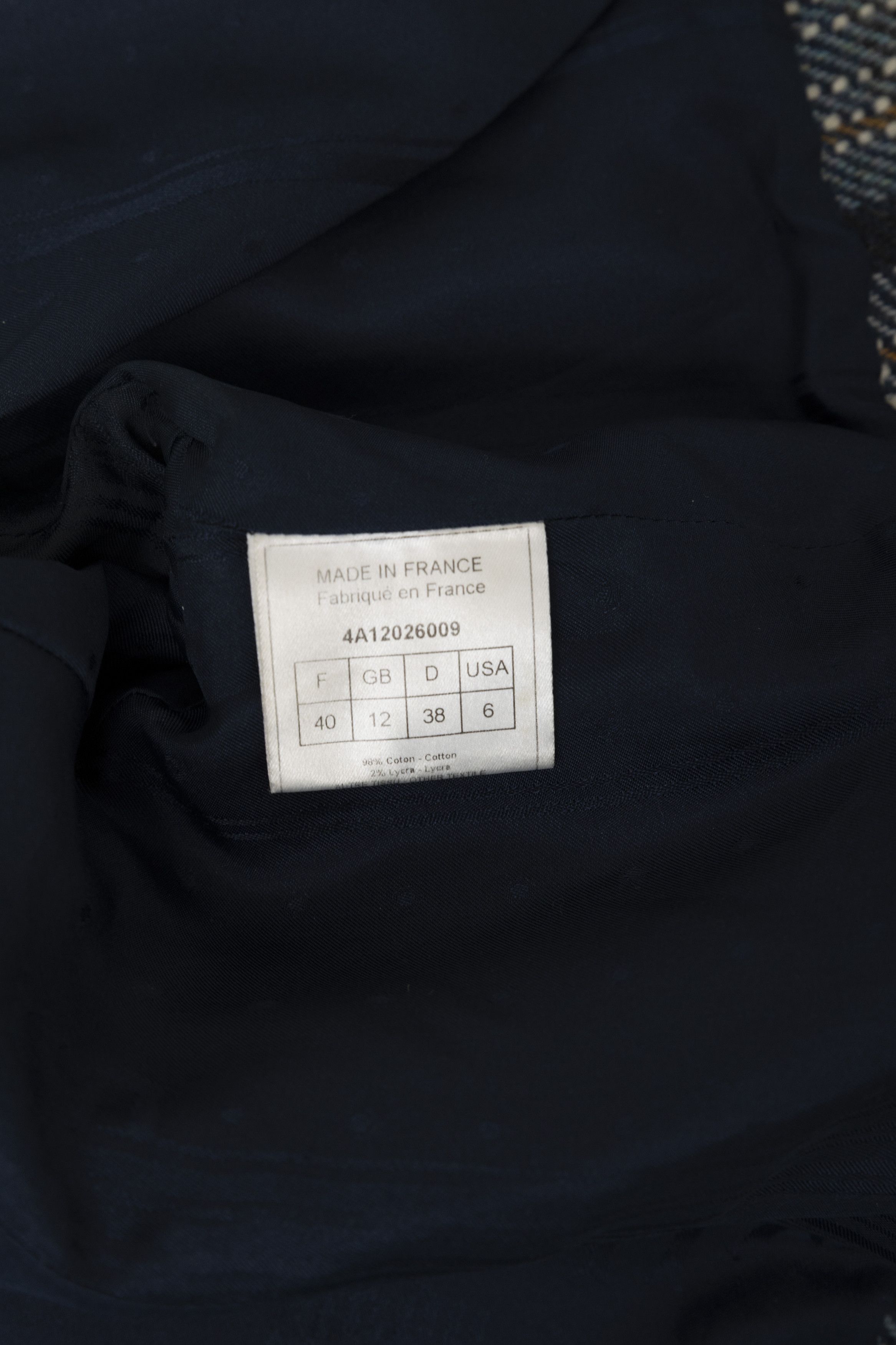 John Galliano Spring 2005 Chequered Bondage Green and Blue Silk Jacket Size M / US 6-8 / IT 42-44 - 12 Thumbnail