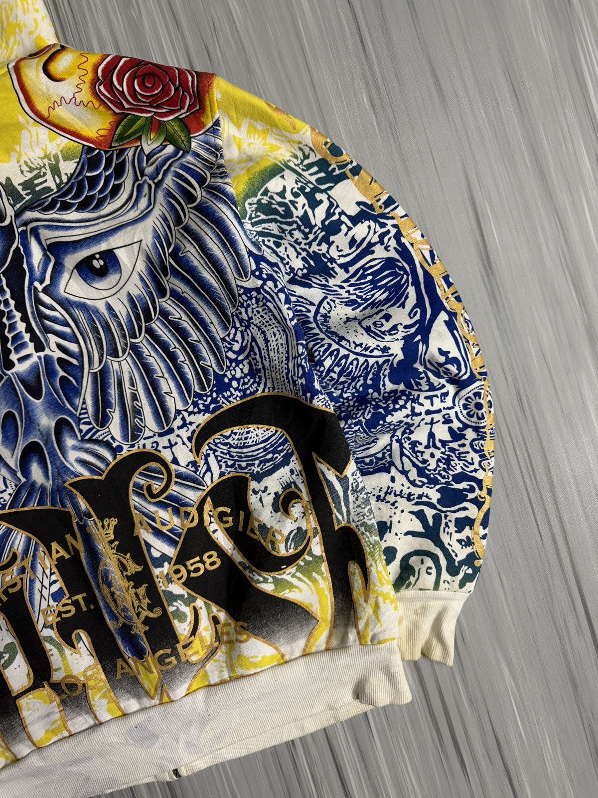 Christian Audigier Christian Audigier Y2K All Over Print Graphic Zip Hoodie Size US XS / EU 42 / 0 - 11 Thumbnail
