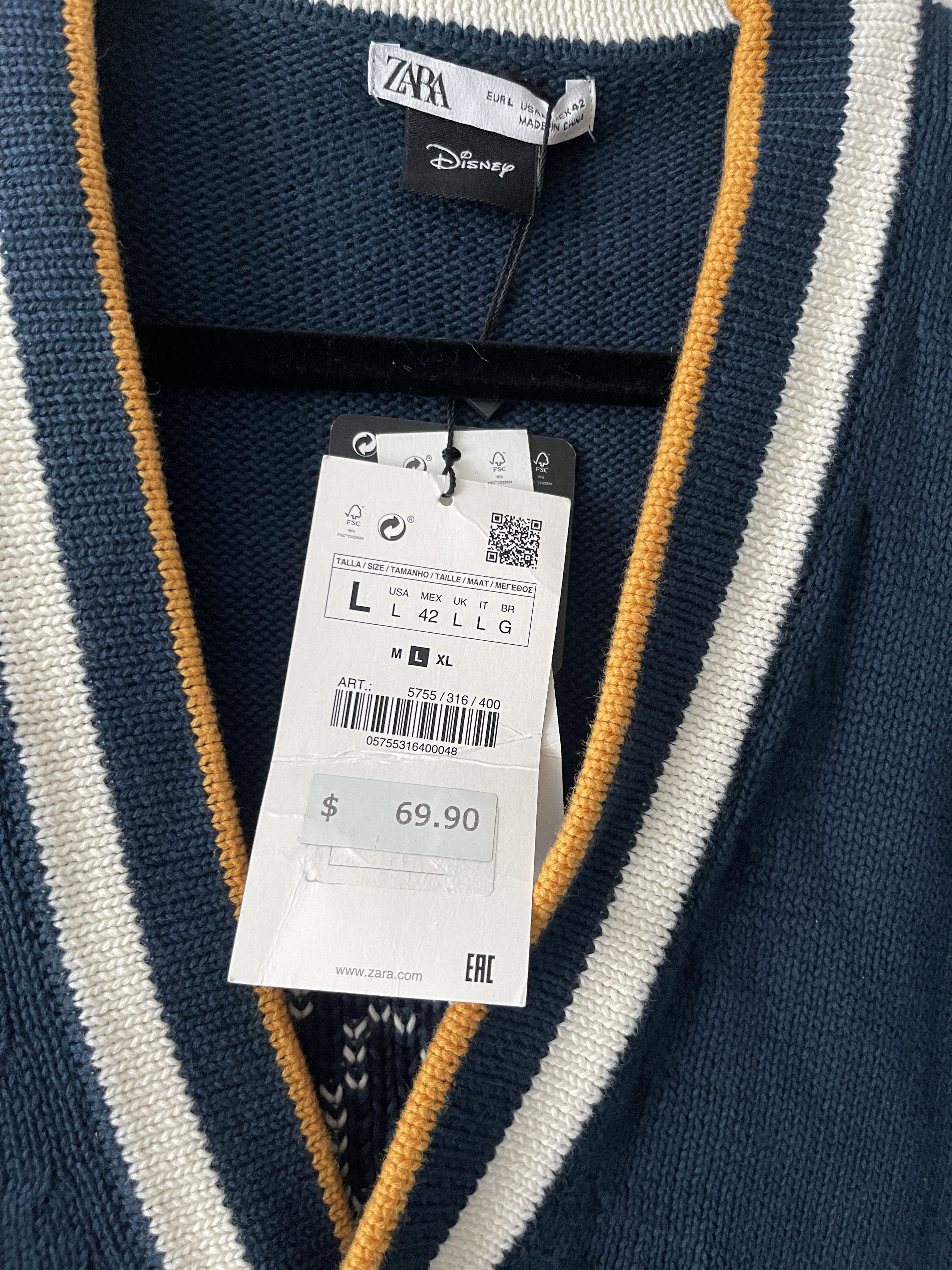 Zara Zara x Disney Knit Cardigan Size US L / EU 52-54 / 3 - 2 Thumbnail