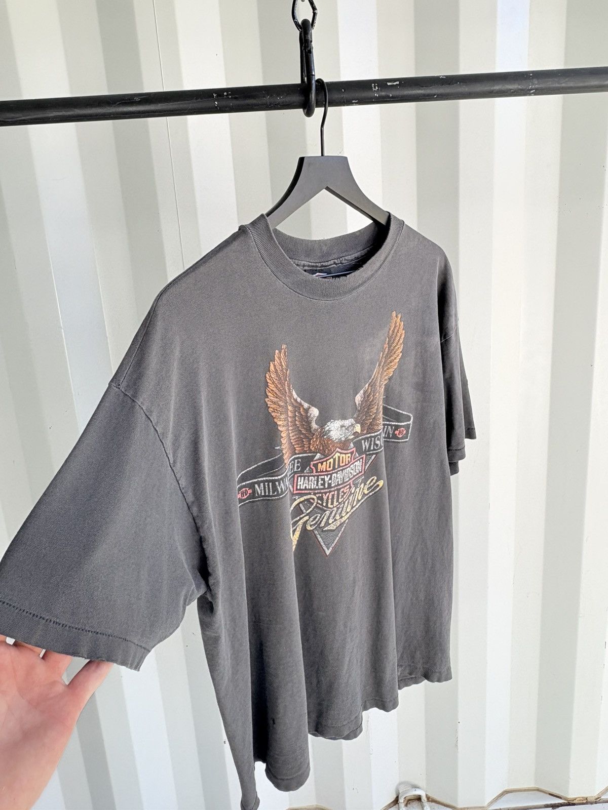 Harley Davidson Sun Faded Short Sleeve Shirt Thrashed Size US XL / EU 56 / 4 - 3 Thumbnail