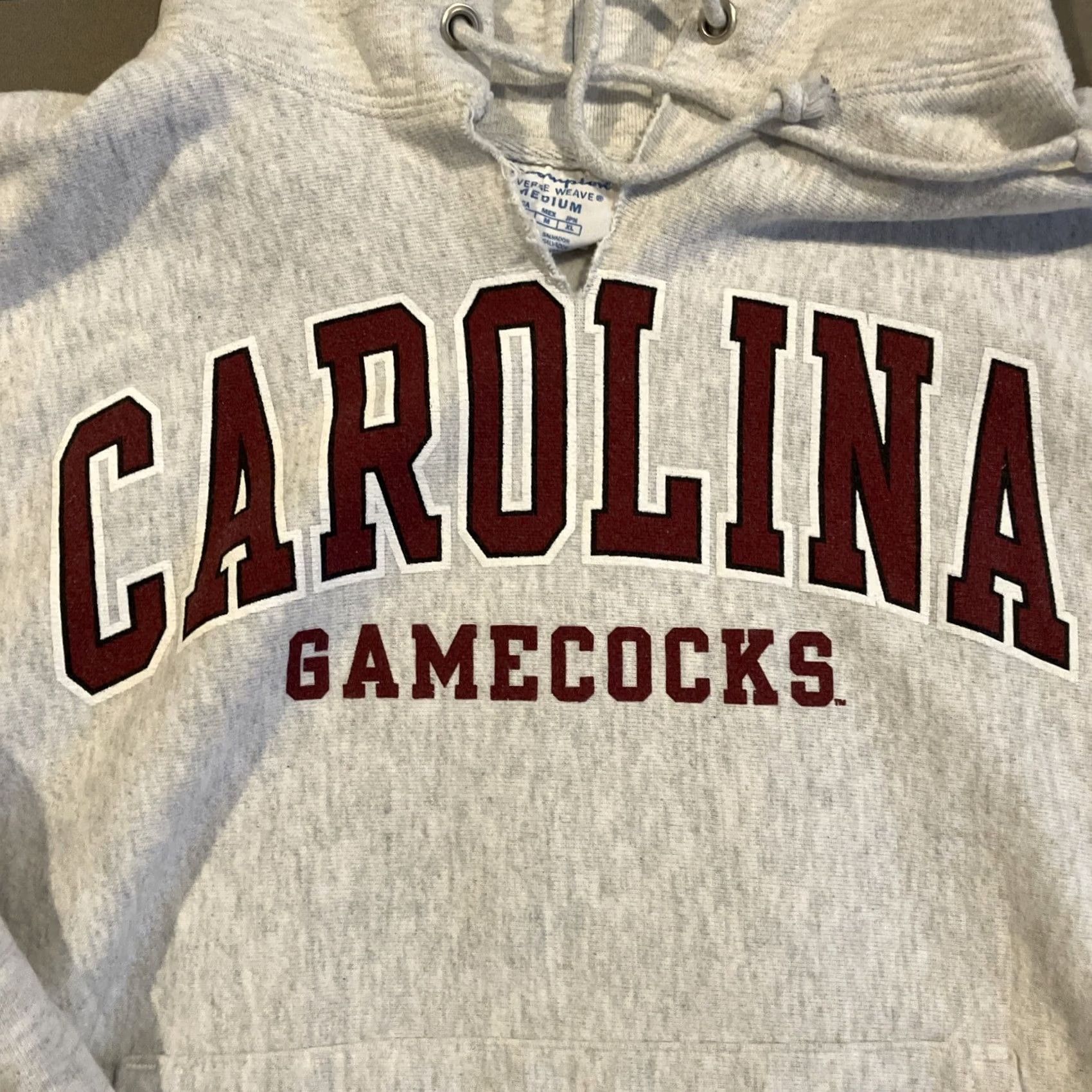 Champion VINTAGE Champion Reverse Weave Hoodie South Carolina Gamecocks M Gray Pullover Reversible Mens Size US M / EU 48-50 / 2 - 3 Thumbnail