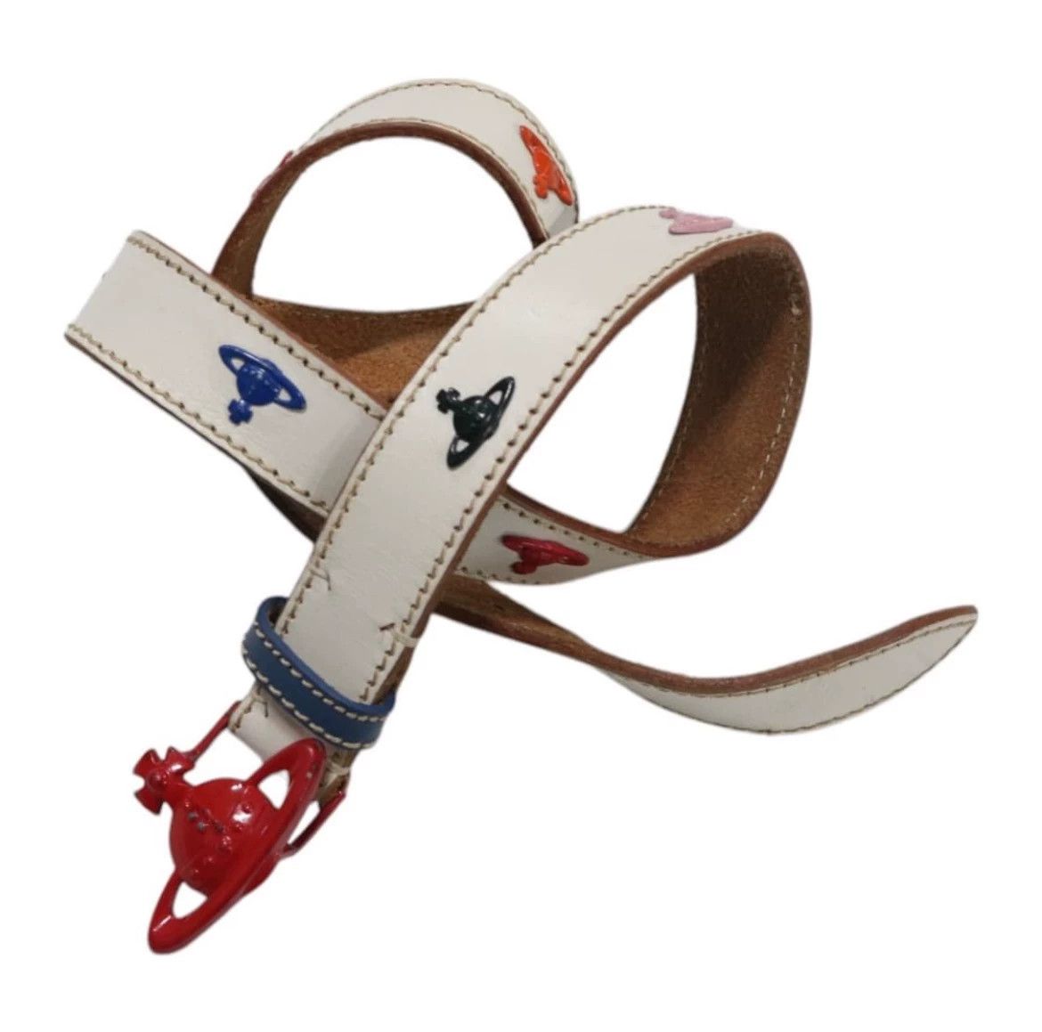 Vivienne Westwood Vivienne Westwood Rare Colorful Saturn Leather Belt Size ONE SIZE - 2 Thumbnail