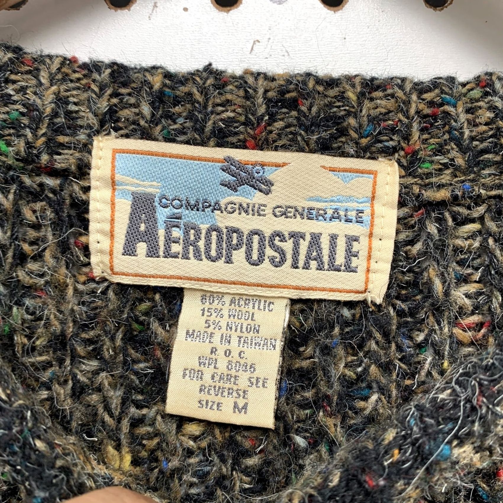 Aeropostale VINTAGE Aeropostale Sweater Mens Medium Rib Knit Wool Crewneck Pullover Size US M / EU 48-50 / 2 - 3 Thumbnail