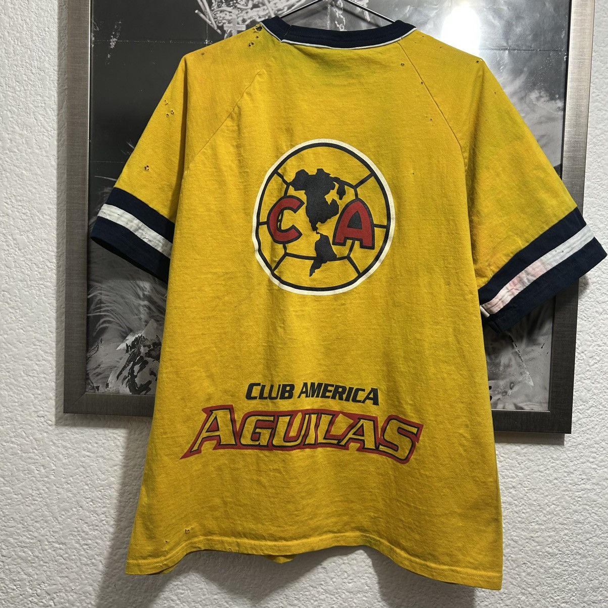 Mexicana AMÉRICA SOCCER VINTAGE SHIRT THRASHED Size US XL / EU 56 / 4 - 4 Thumbnail