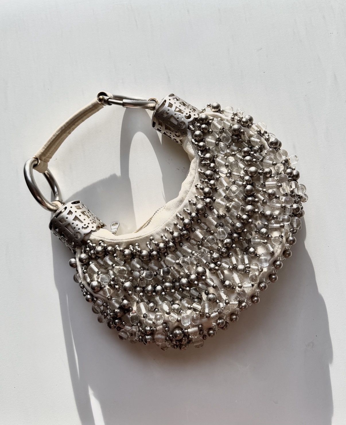 Chloe Chloe Bracelet Bag in Beaded Silver Embellishments Size ONE SIZE - 1 Thumbnail