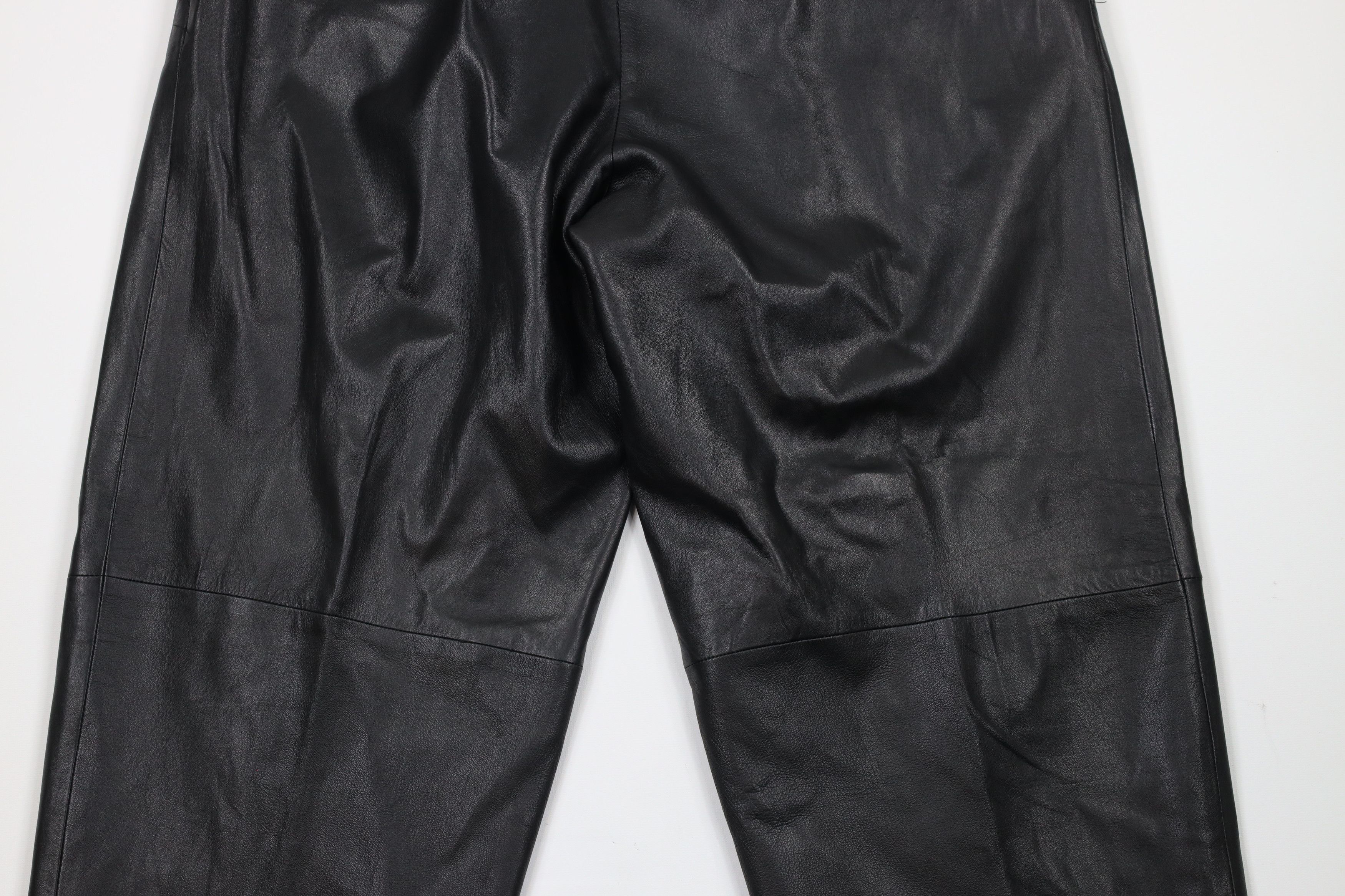 Vintage Vintage 80s 90s Michael Hoban Beach Leather Pants Black Size US 34 / EU 50 - 9 Thumbnail