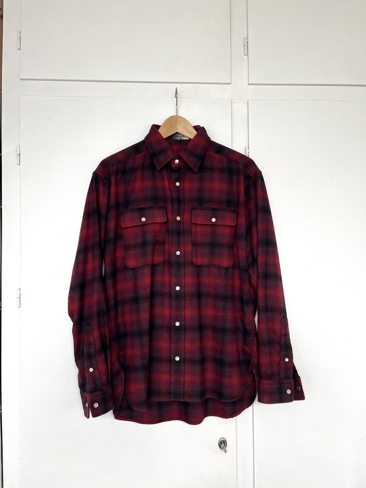 image of Isabel Marant Checkered Woolshirt, Men's (Size Small)
