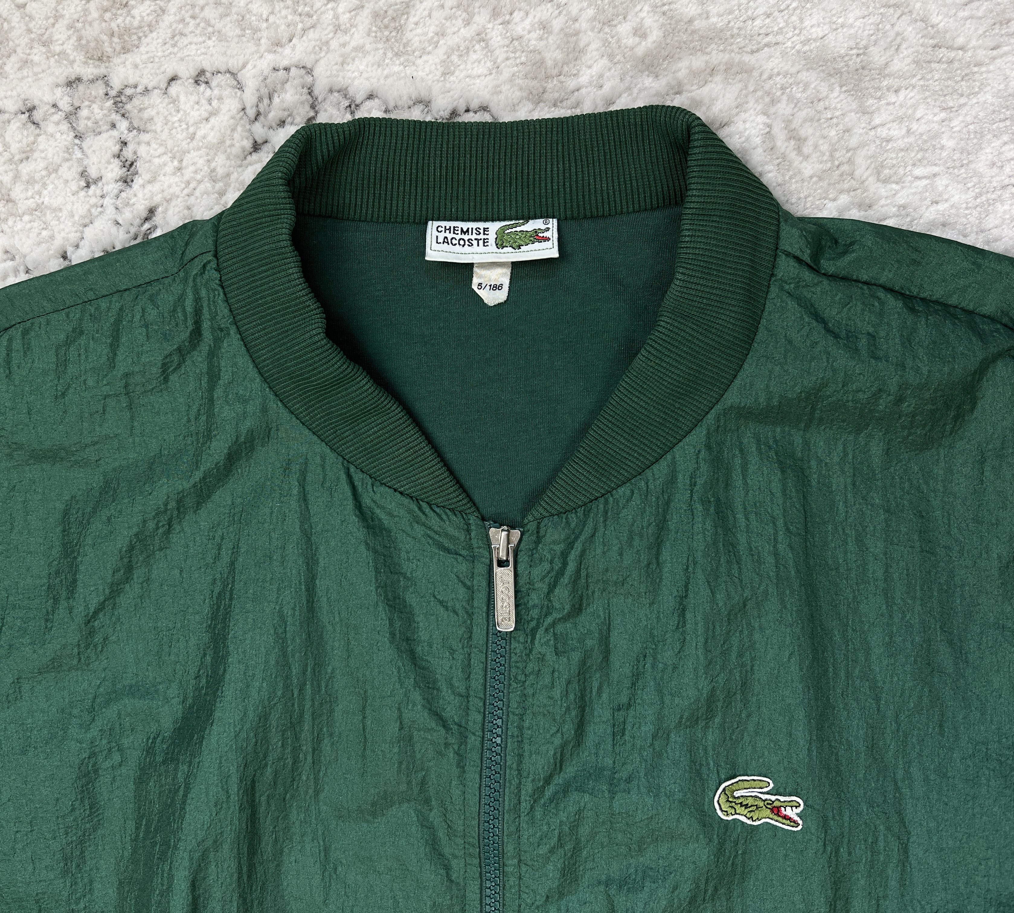 Lacoste Vintage 80s 90s Lacoste Chemise Bomber Jacket Sz 5 (L/XL) Size US L / EU 52-54 / 3 - 2 Thumbnail