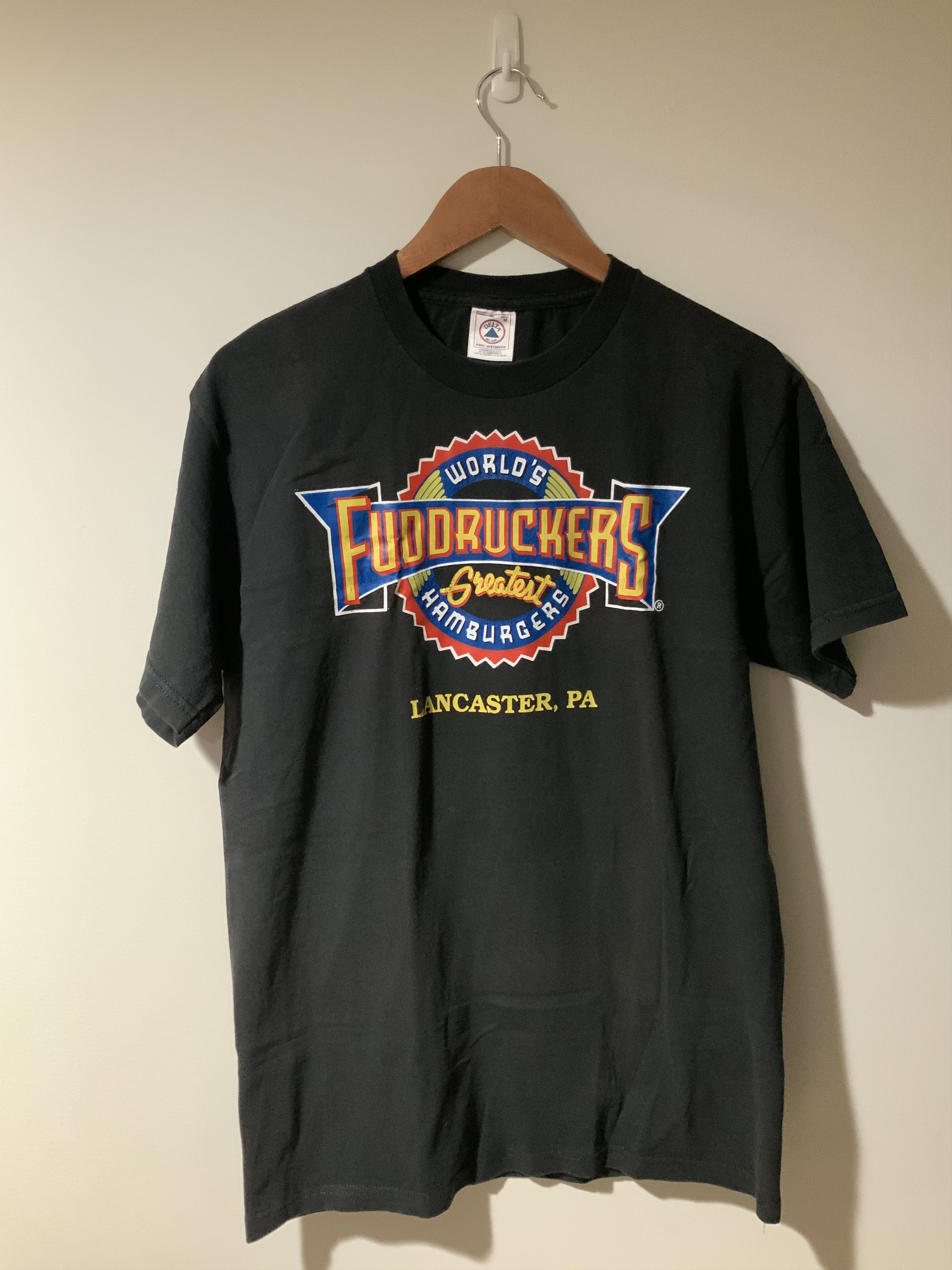 Delta × Vintage Vintage 90s Worlds Greatest Hamburgers Fuddruckers T-shirt Size US M / EU 48-50 / 2 - 1 Thumbnail
