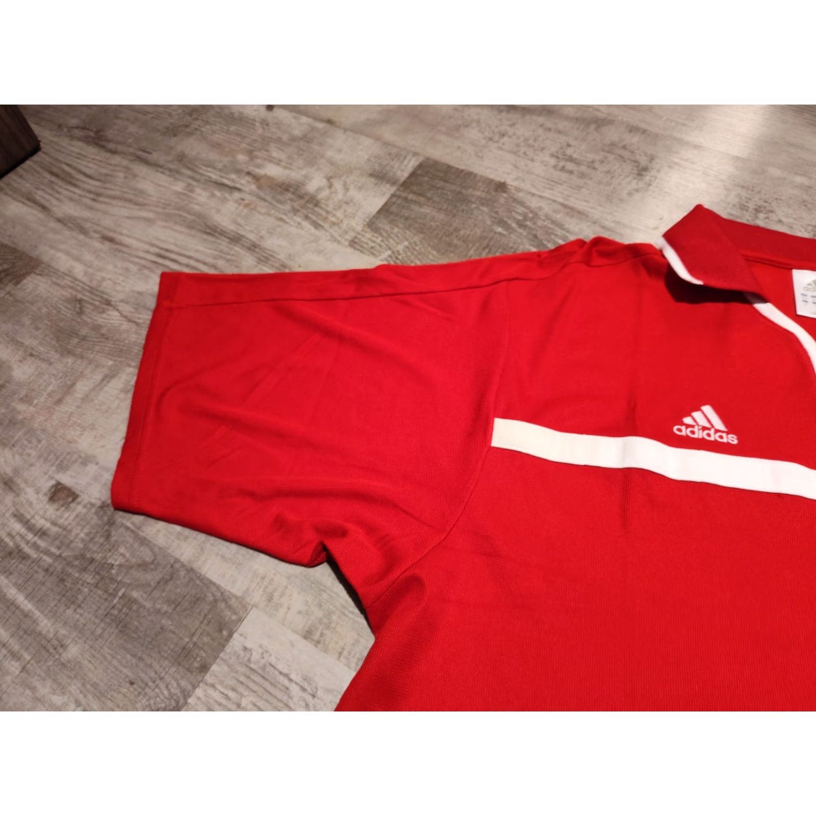 Adidas Vtg Adidas Climalite Wisconsin Badgers Soccer Shirt Made In USA 2XL Red White Size US XXL / EU 58 / 5 - 2 Thumbnail