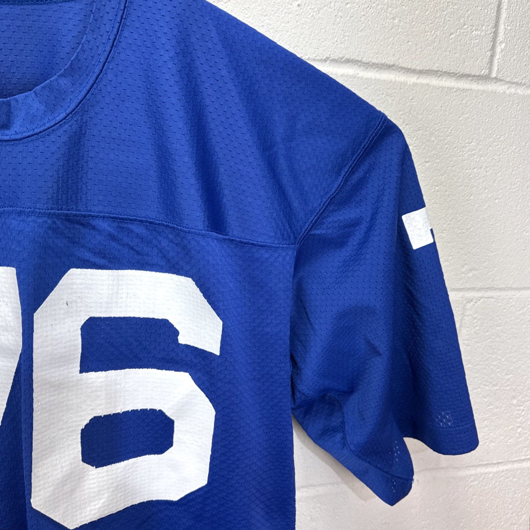 Champion VINTAGE Champion Football Jersey Blue #76 Large Men’s 70s USA Crew Neck Short Sleeve Athletic Jersey Size US L / EU 52-54 / 3 - 4 Thumbnail
