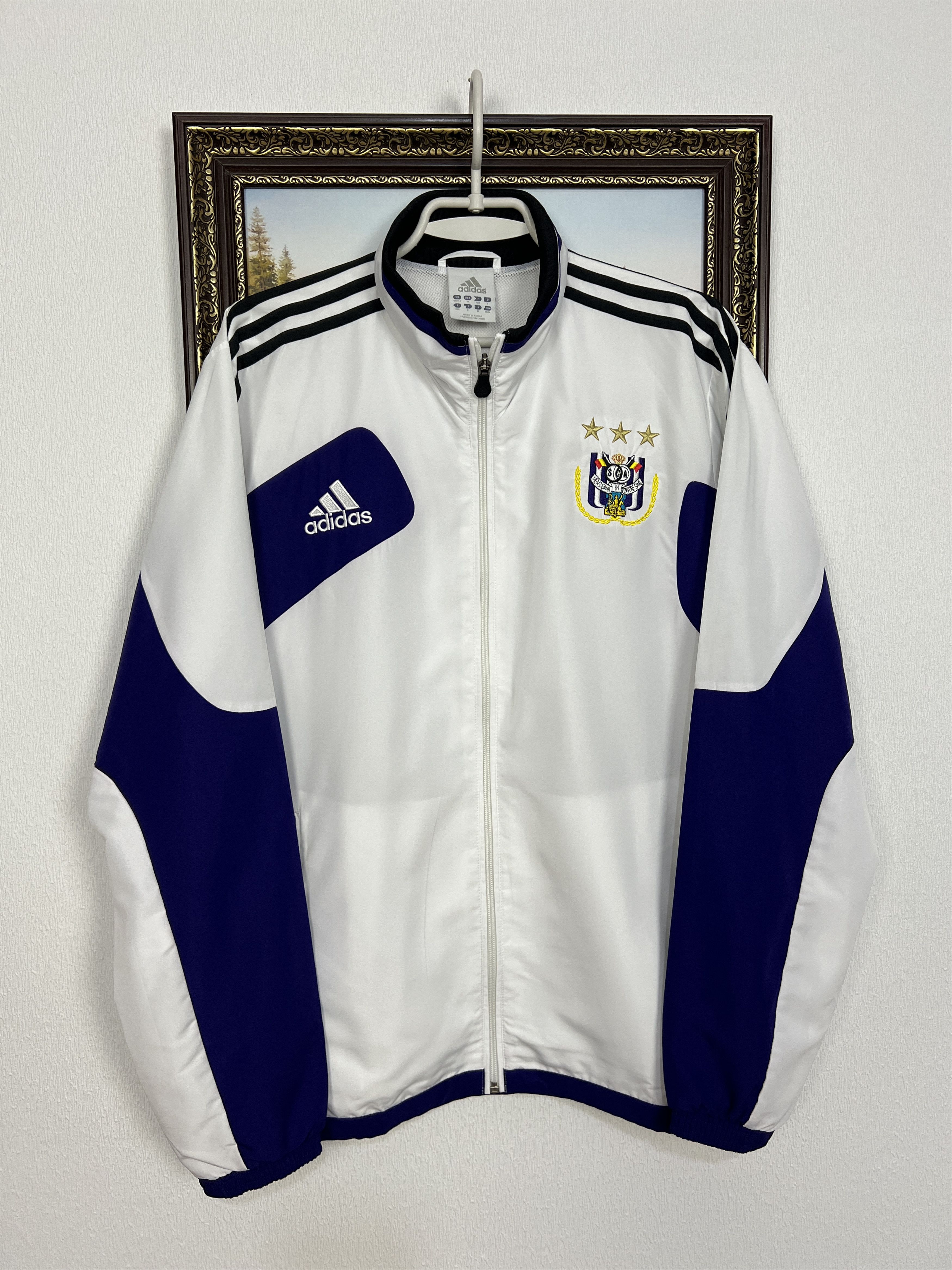 Adidas Vintage Anderlecht Football Jacket Soccer Track Top Zip Rare Size US M / EU 48-50 / 2 - 1 Thumbnail