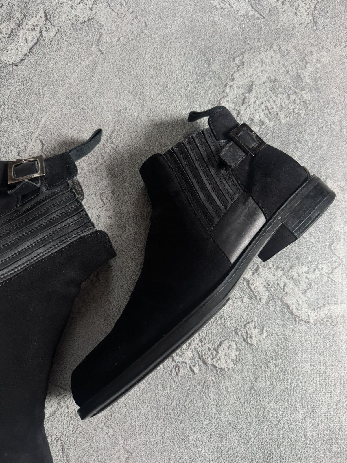 Other Cesare Paciotti 27.5cm suede black ankle boots shoes western Size US 9.5 / EU 42-43 - 6 Thumbnail