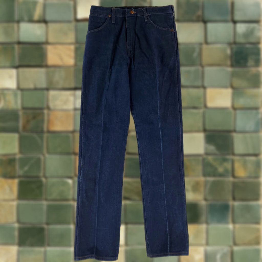 Wrangler VINTAGE Wrangler 13MWZ Jeans Blue VTG 80s Made USA Mens 34x36 Inseam 36" Straight 33x36 Actual Blue Mens Size US 33 - 1 Thumbnail