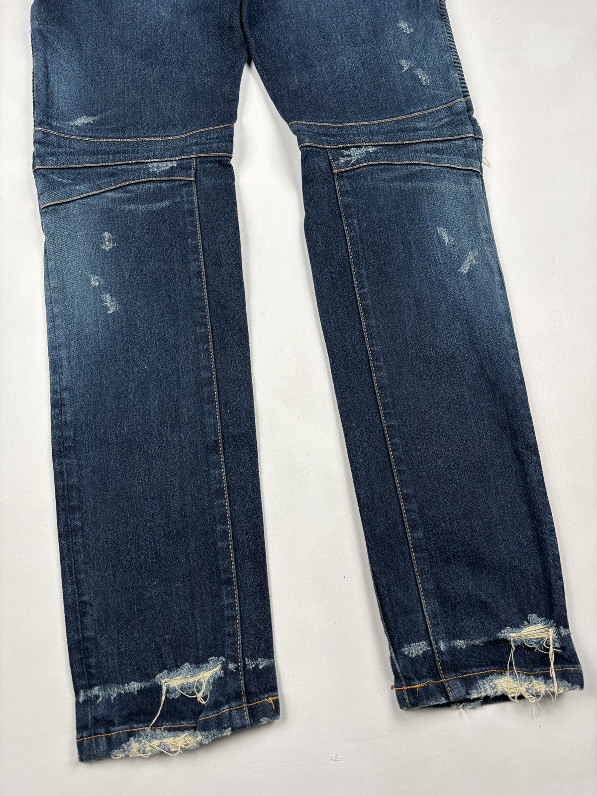 Balmain F/W 2016 Distressed Biker Denim Jeans Size US 37 - 9 Thumbnail