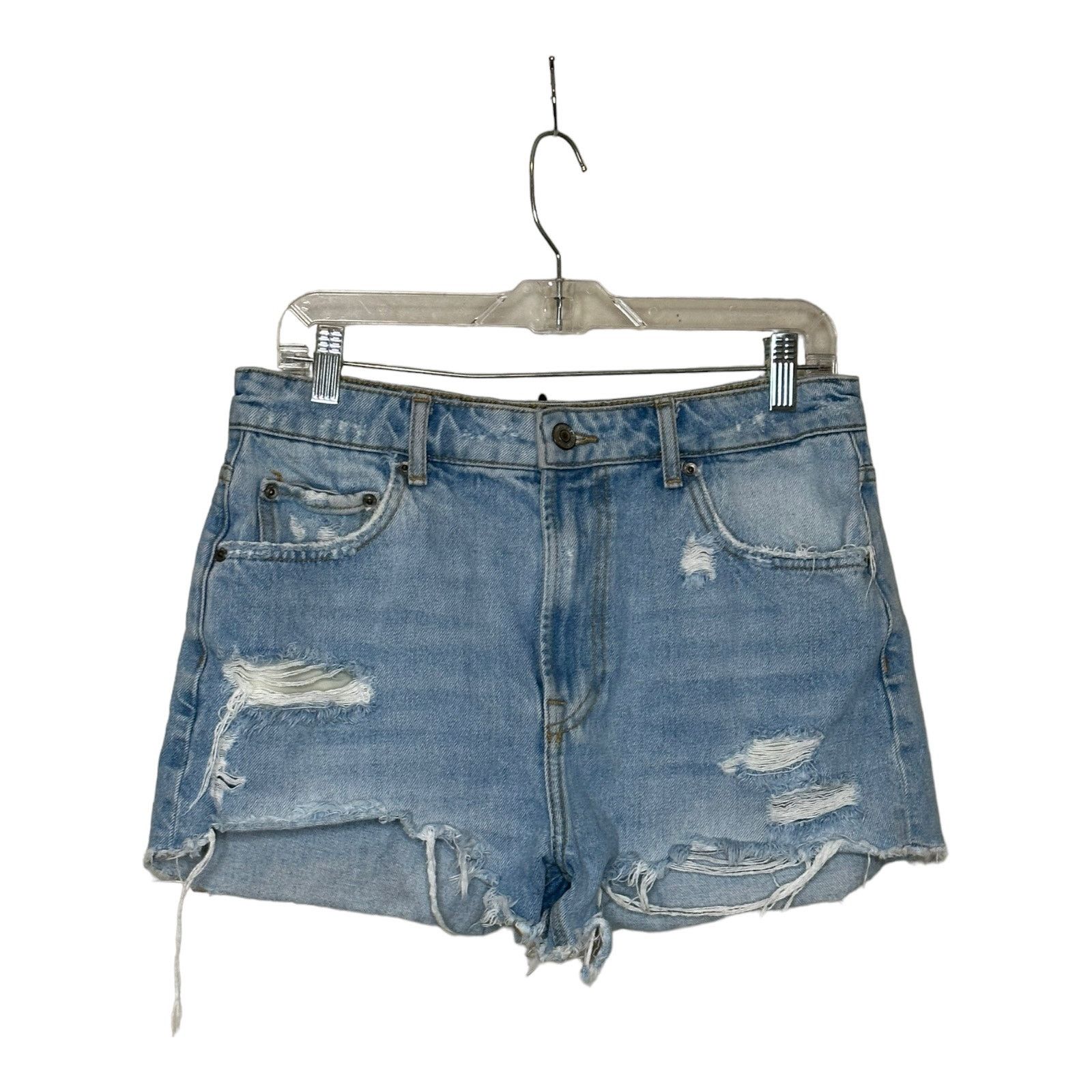 Zara Zara blue denim distressed jean shorts size 8 Size 30" / US 8 / IT 44 - 7 Thumbnail