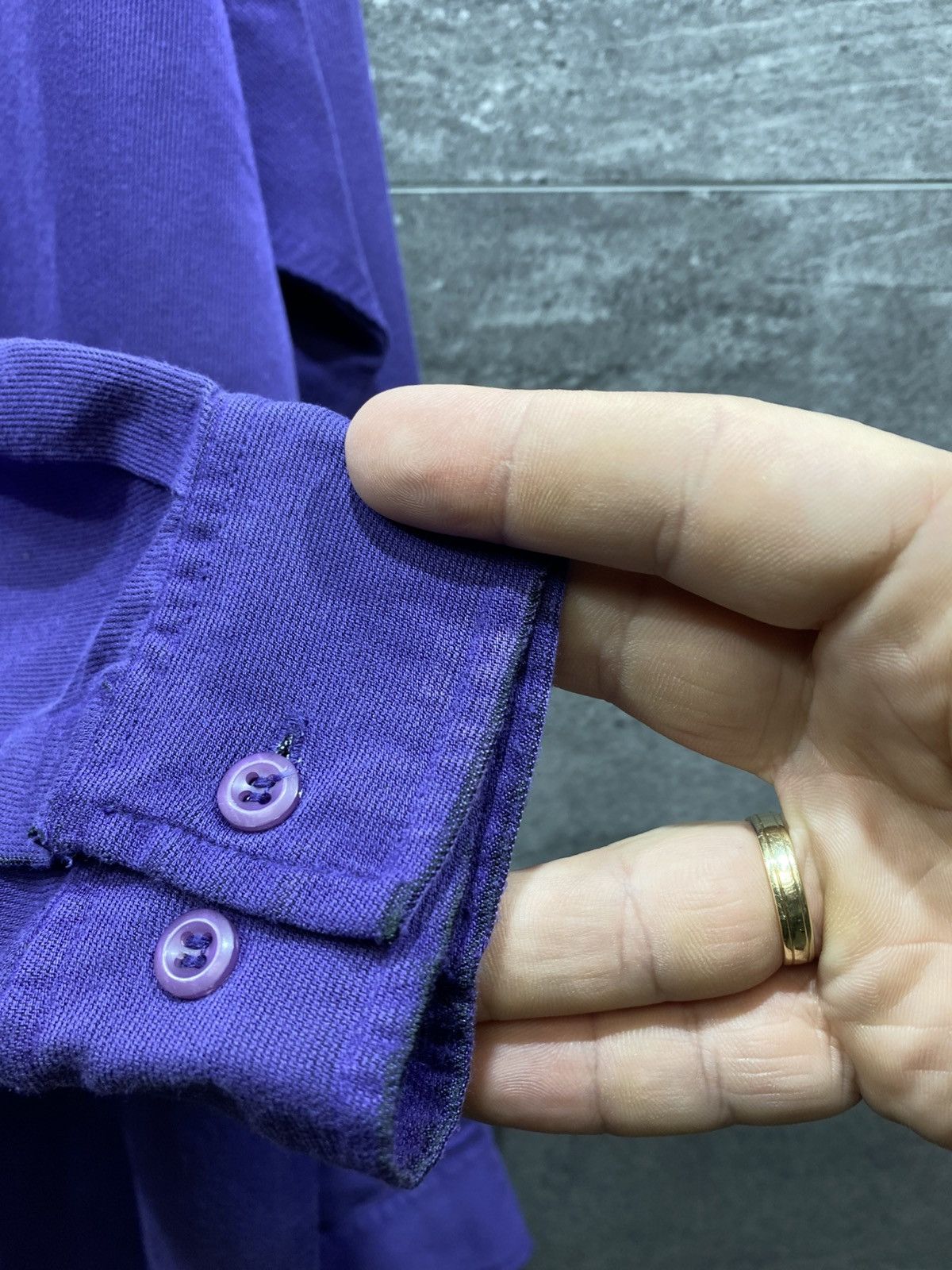 Yves Saint Laurent Vintage Yves Saint Laurent YSL Purple Button Up Shirt Size US XXL / EU 58 / 5 - 10 Thumbnail