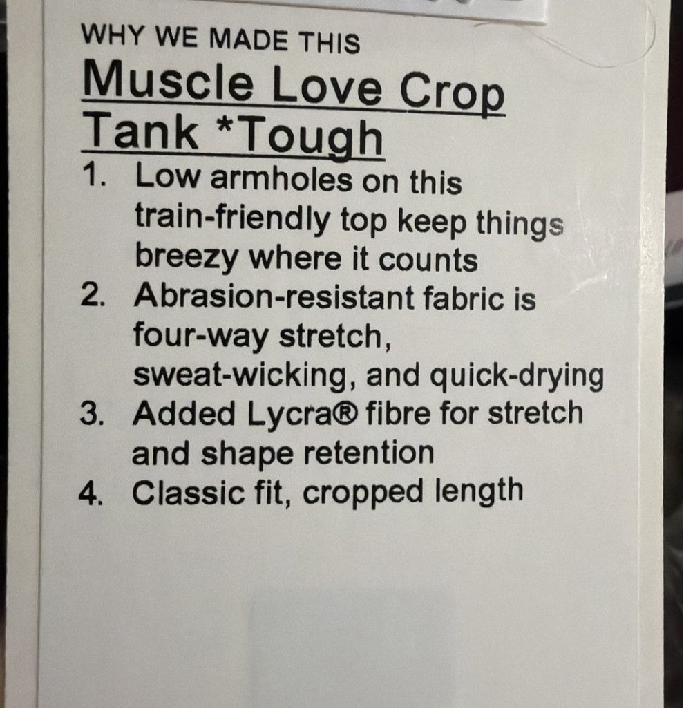 Lululemon LULULEMON MUSCLE LOVE CROP TANK TOUGH HIGHLIGHT ORANGE SZ 10 Size L / US 10 / IT 46 - 9 Thumbnail