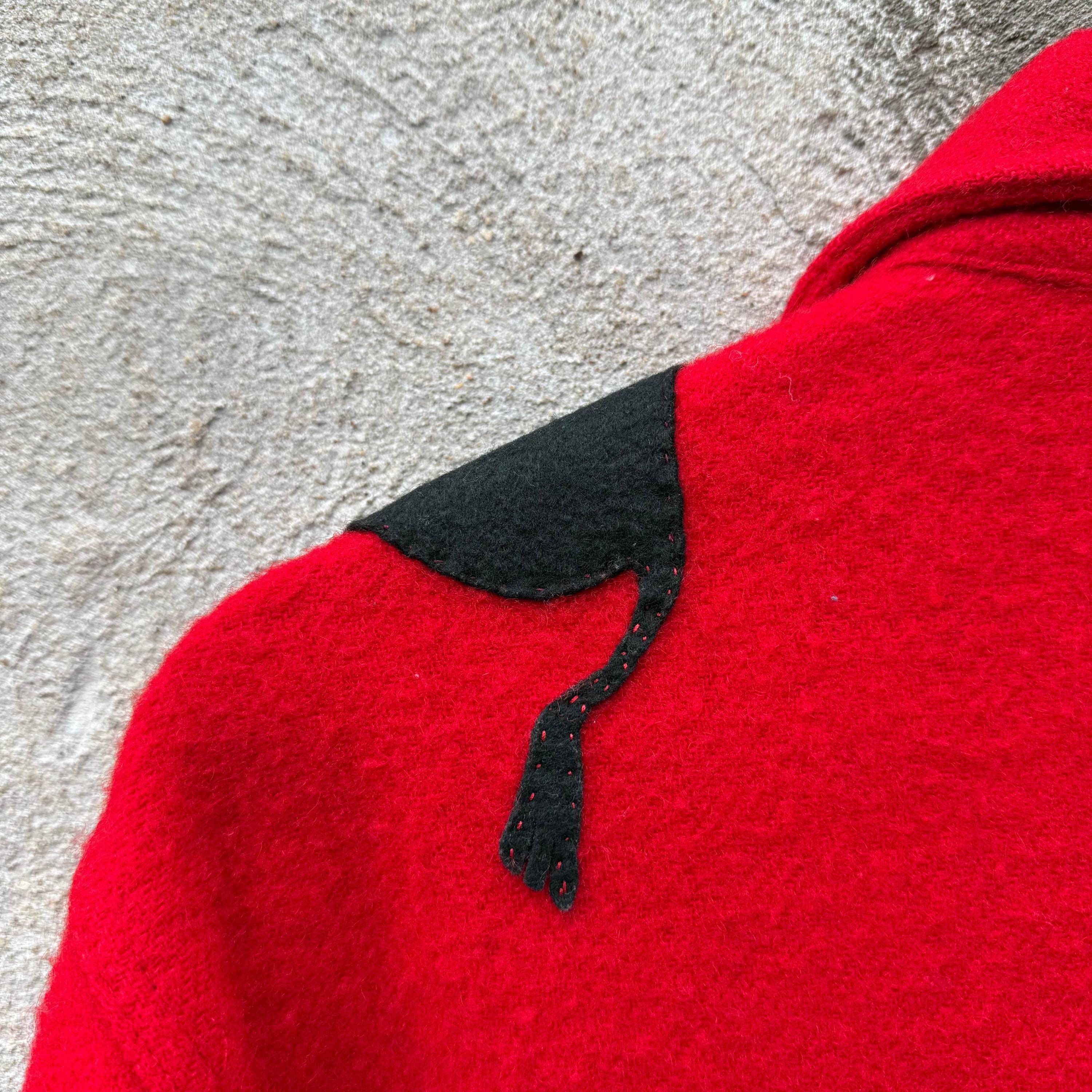 Vintage 50's Boy Scout Ranch Bull Red Wool Button Down Size US L / EU 52-54 / 3 - 5 Thumbnail