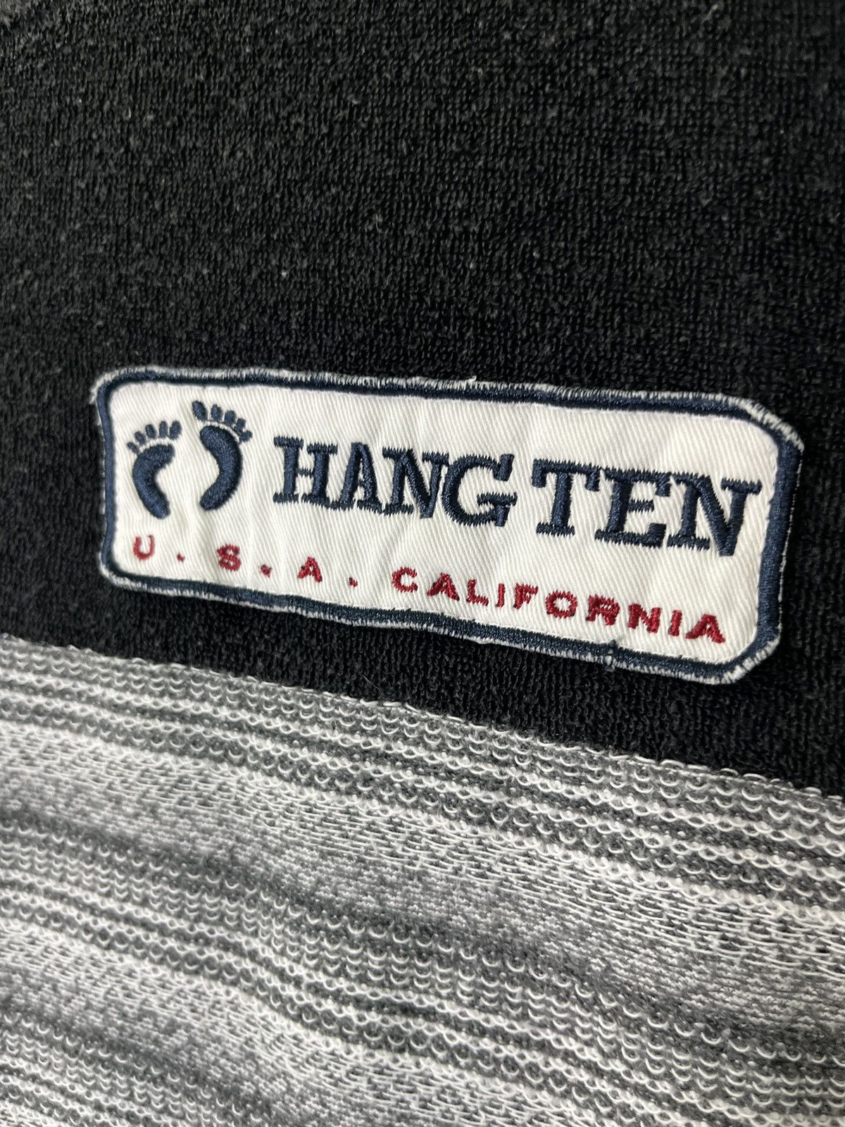 Hang Ten × Vintage Hang Ten Stripes Shoulder Pocket Black Tshirt Large Size US L / EU 52-54 / 3 - 5 Thumbnail