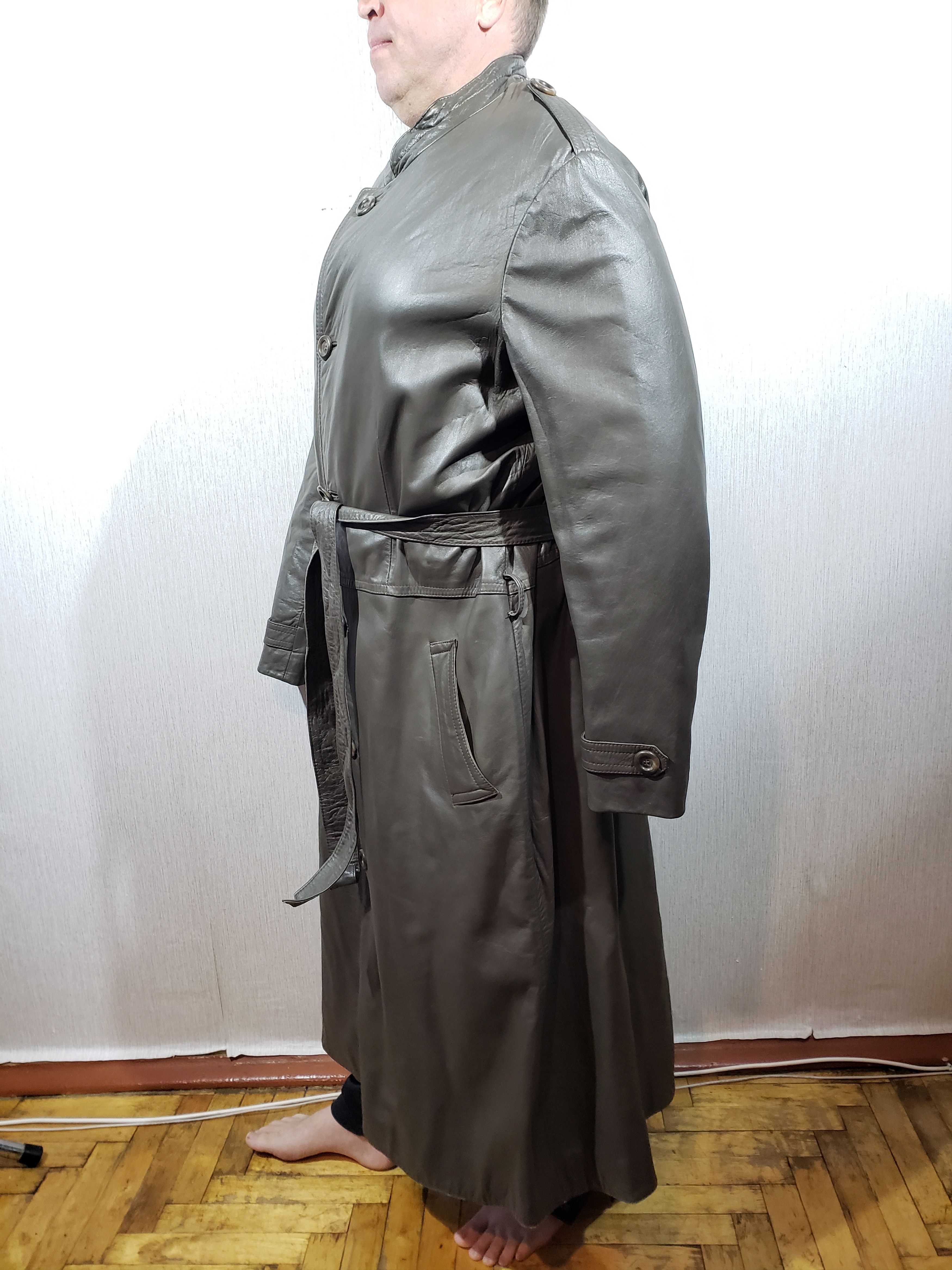 Other Brown reliable coat made of genuine leather. Size US XXL / EU 58 / 5 - 3 Thumbnail
