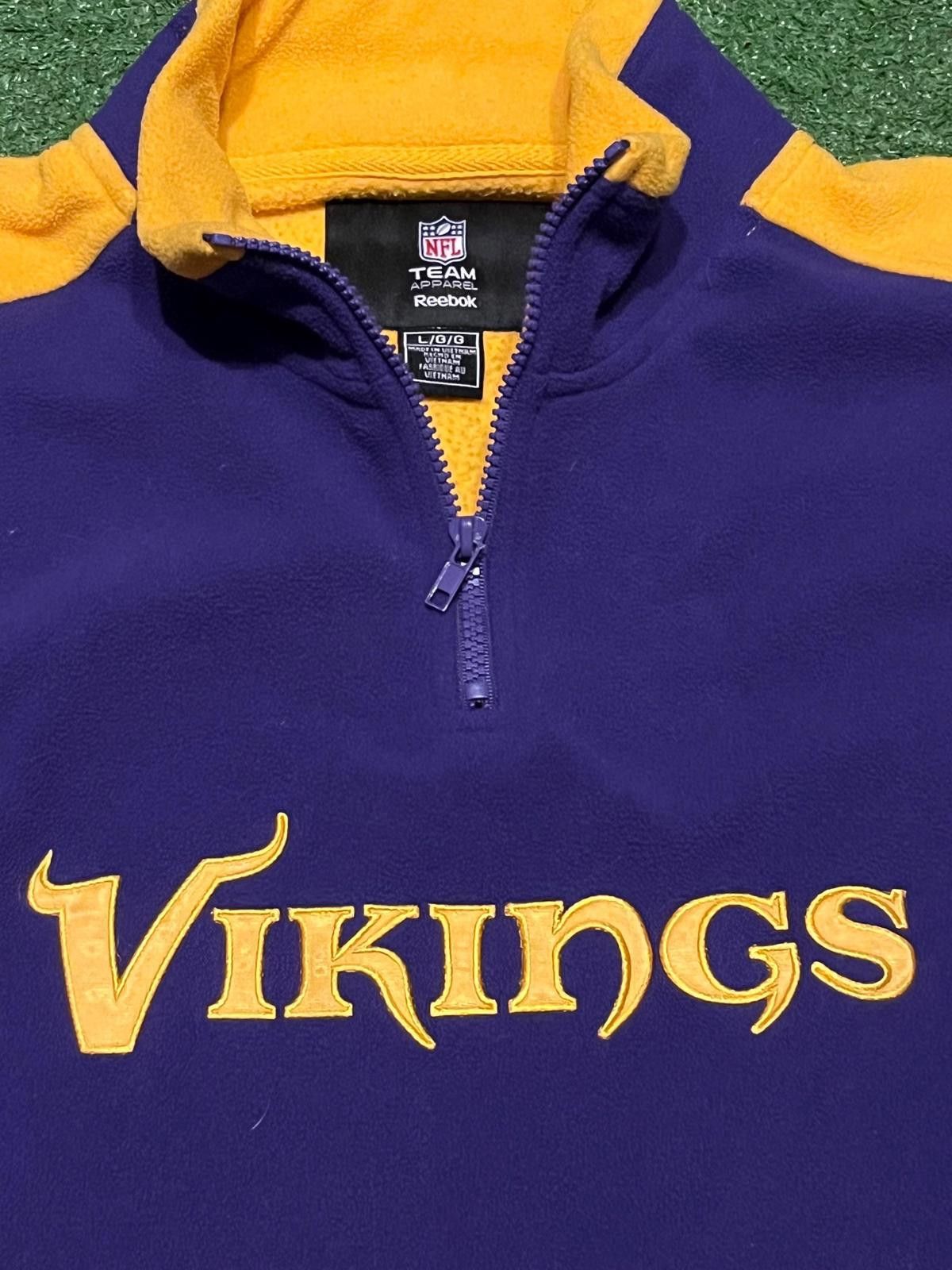 Other Reebok NFL Team Minnesota Vikings Fleece Quarter-Zip Pulloer Size ONE SIZE - 2 Thumbnail