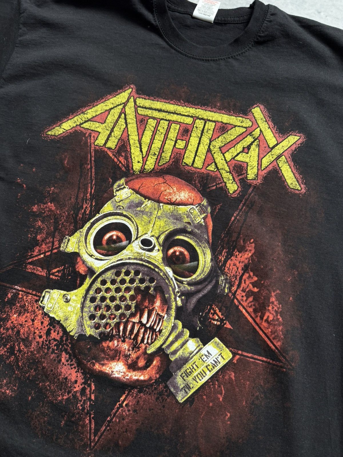Vintage Anthrax big logo tee Tour Rock t-shirt size: XL Size US XL / EU 56 / 4 - 4 Thumbnail