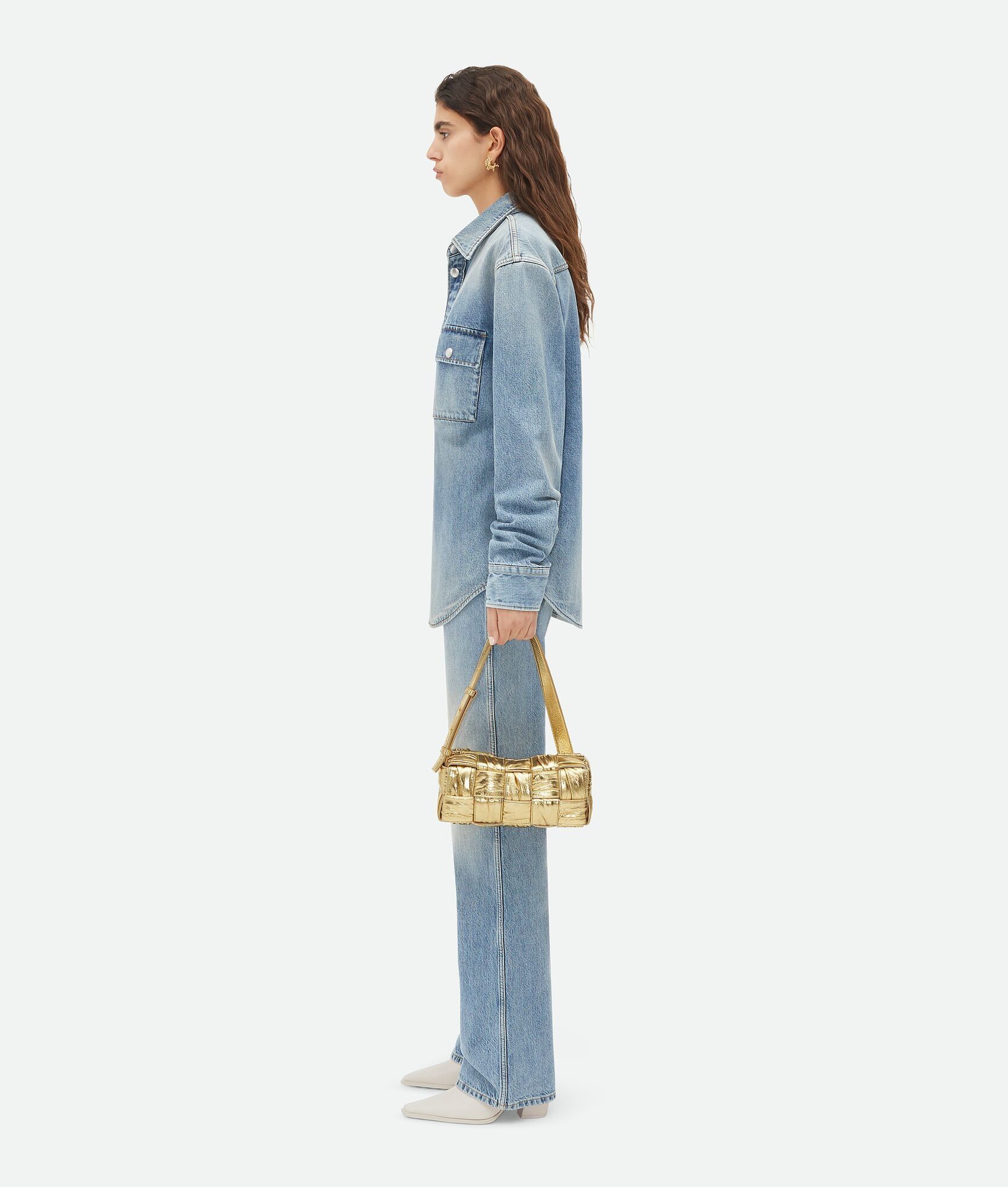 Bottega Veneta o1n1vont0625 Size: OS / Small Brick Cassette Bag in Gold Size ONE SIZE - 5 Thumbnail