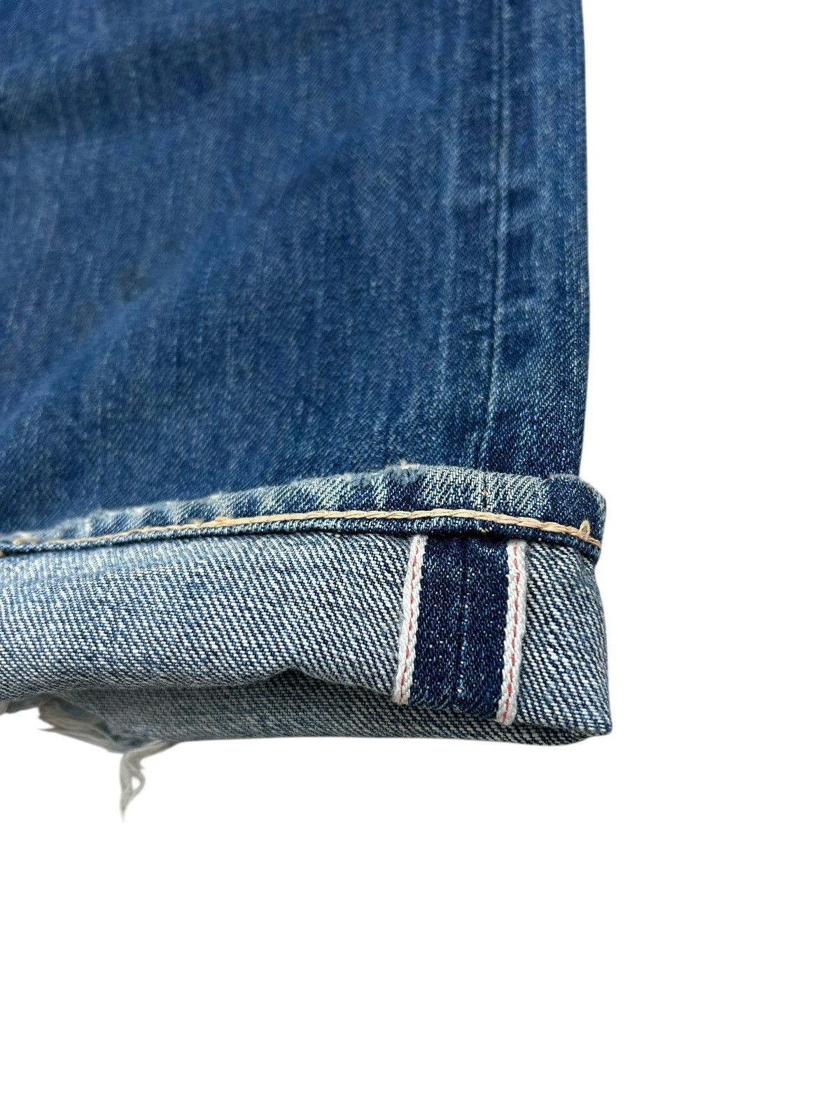 Levi's Vintage Levis 702 Big E Button Fly Buckle Selvedge Distress Size US 33 - 10 Thumbnail