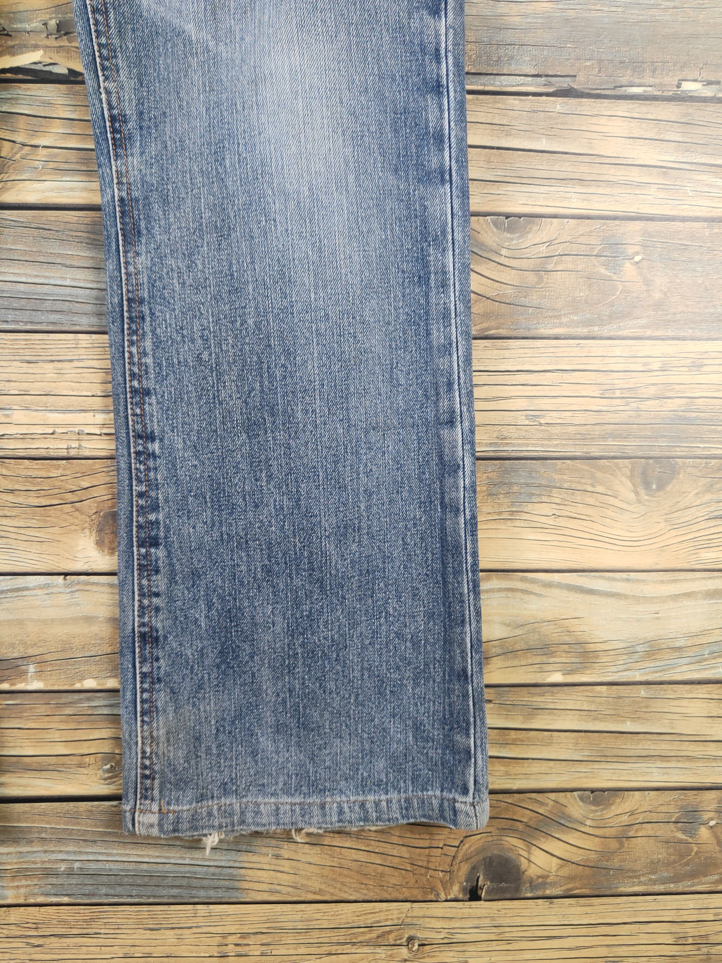 Japanese Brand Famock Blue Distressed Ripped denim Jeans #W1727 Size US 33 - 6 Thumbnail