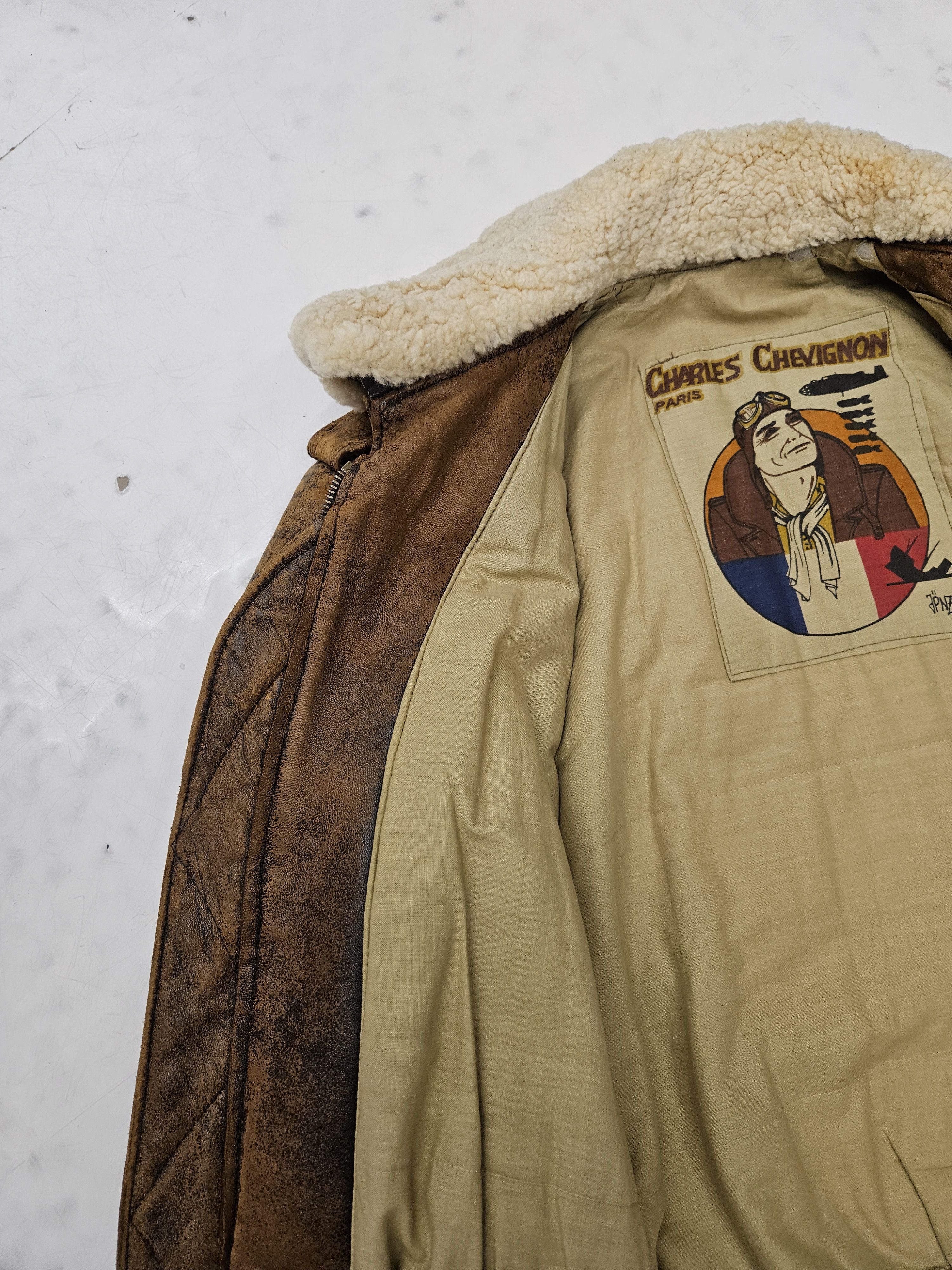Chevignon Vintage chevignon distressed aviator bomber leather jacket Size US M / EU 48-50 / 2 - 19 Thumbnail