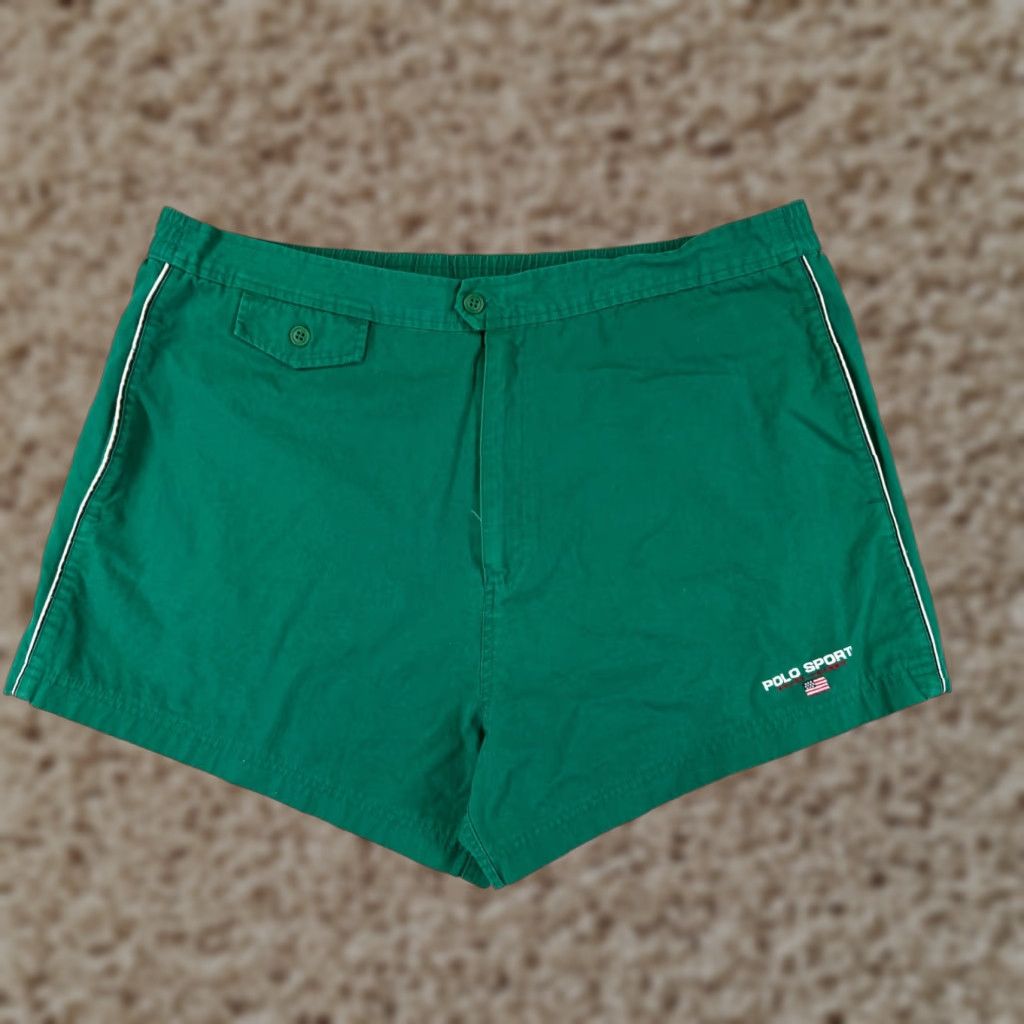 Vintage VINTAGE Polo Sport Shorts Womens 2XL Bermuda 38" Green 100% Cotton Golf Activewear Mens? Size 40" / US 18 - 1 Thumbnail