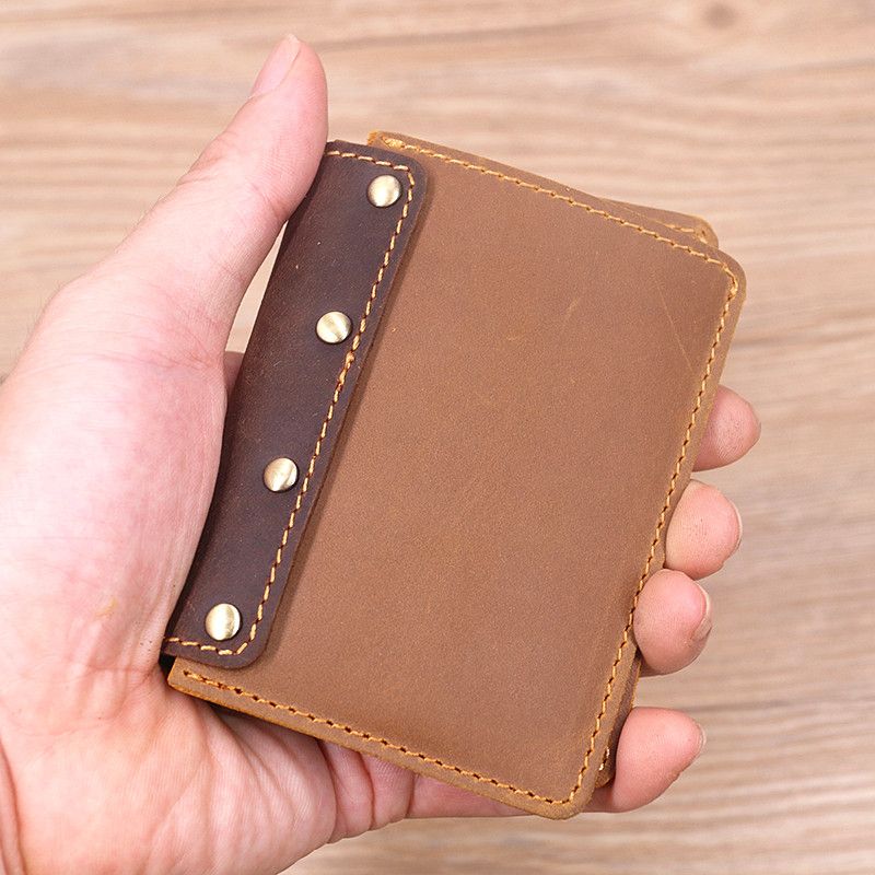 Japanese Brand × Leather Short Small Bifold Leather Wallet Size ONE SIZE - 3 Thumbnail