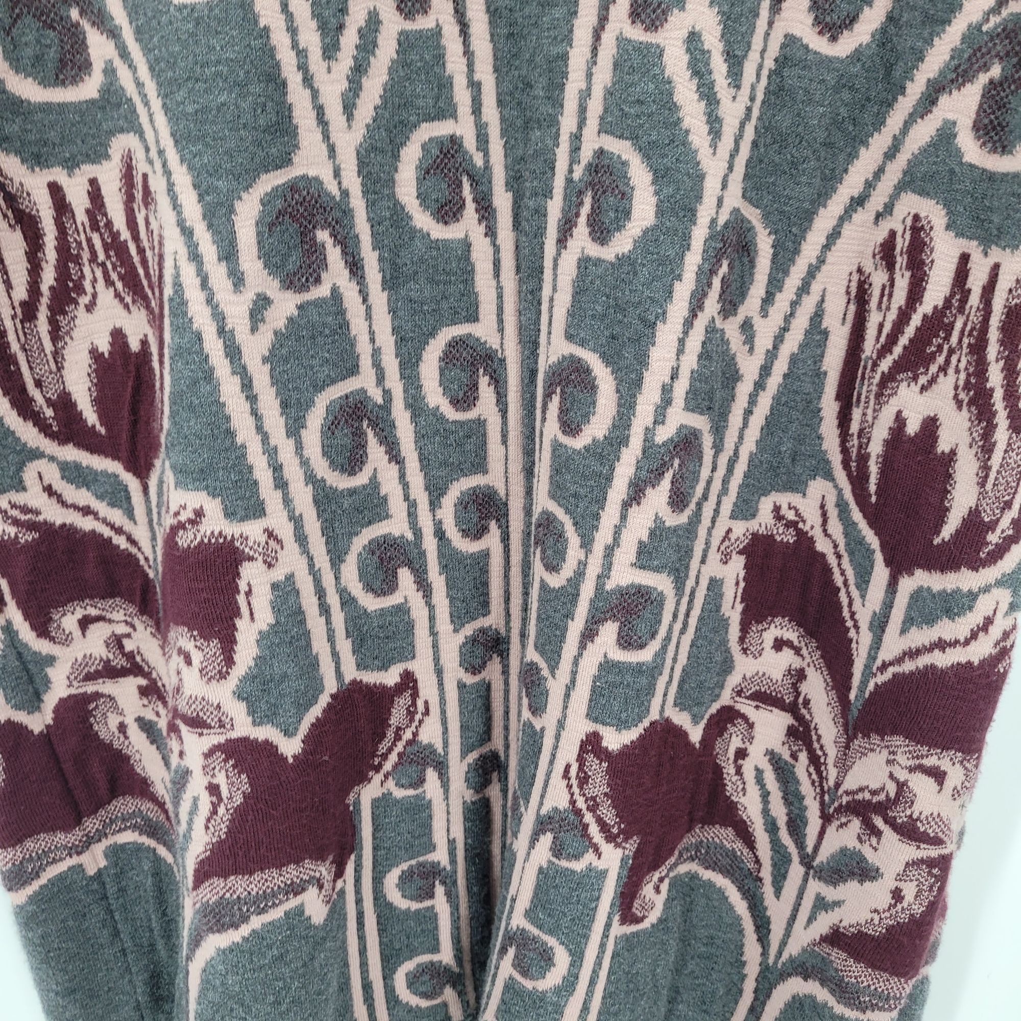 Designer Anthropologie Knitted & Knotted Floral Sweater Dress S Gray Size S / US 4 / IT 40 - 4 Thumbnail