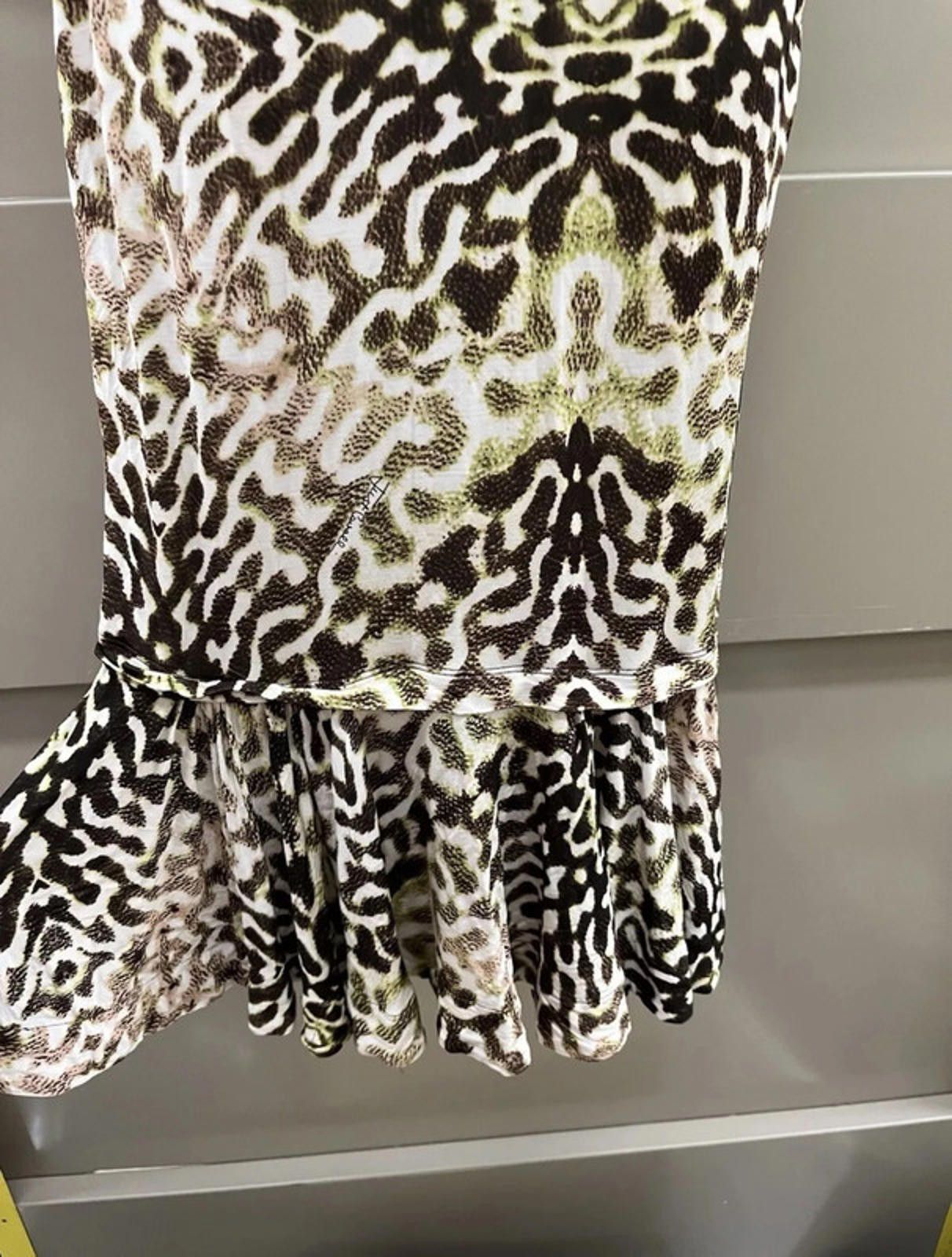 Just Cavalli Just Cavalli Leopard Animal Prin Jersey Flounce Midi Dress S Size S / US 4 / IT 40 - 6 Thumbnail