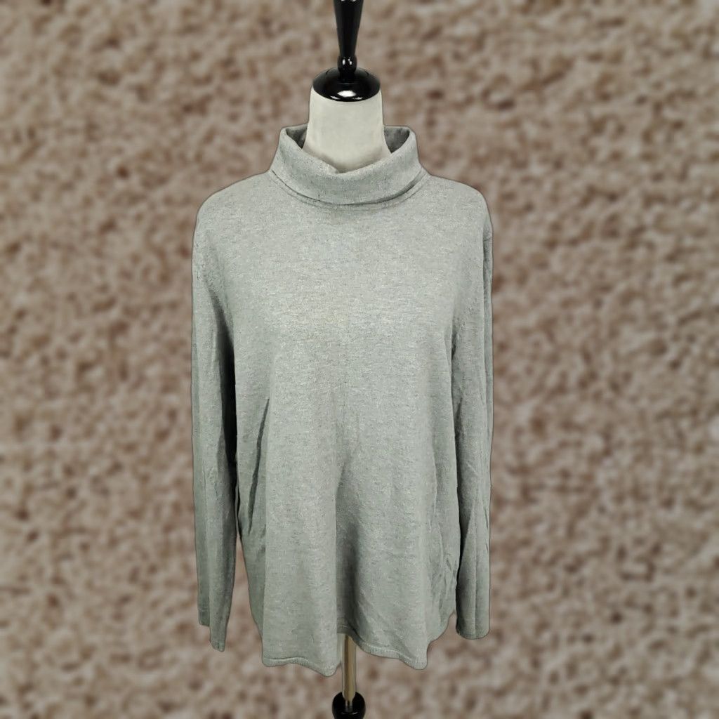 Coldwater Creek Coldwater Creek Sweater 2X Gray Cowl Neck Angora Blend Pullover Knit Classic Womens Size XXL / US 16-18 / IT 52-54 - 1 Thumbnail