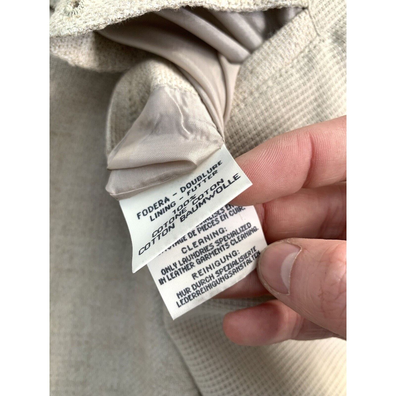 Gimo's × Vintage Men's GIMO'S SUEDE LINEN Bomber Jacket Coat EU 56 UK 46 XL Size US XXL / EU 58 / 5 - 23 Thumbnail