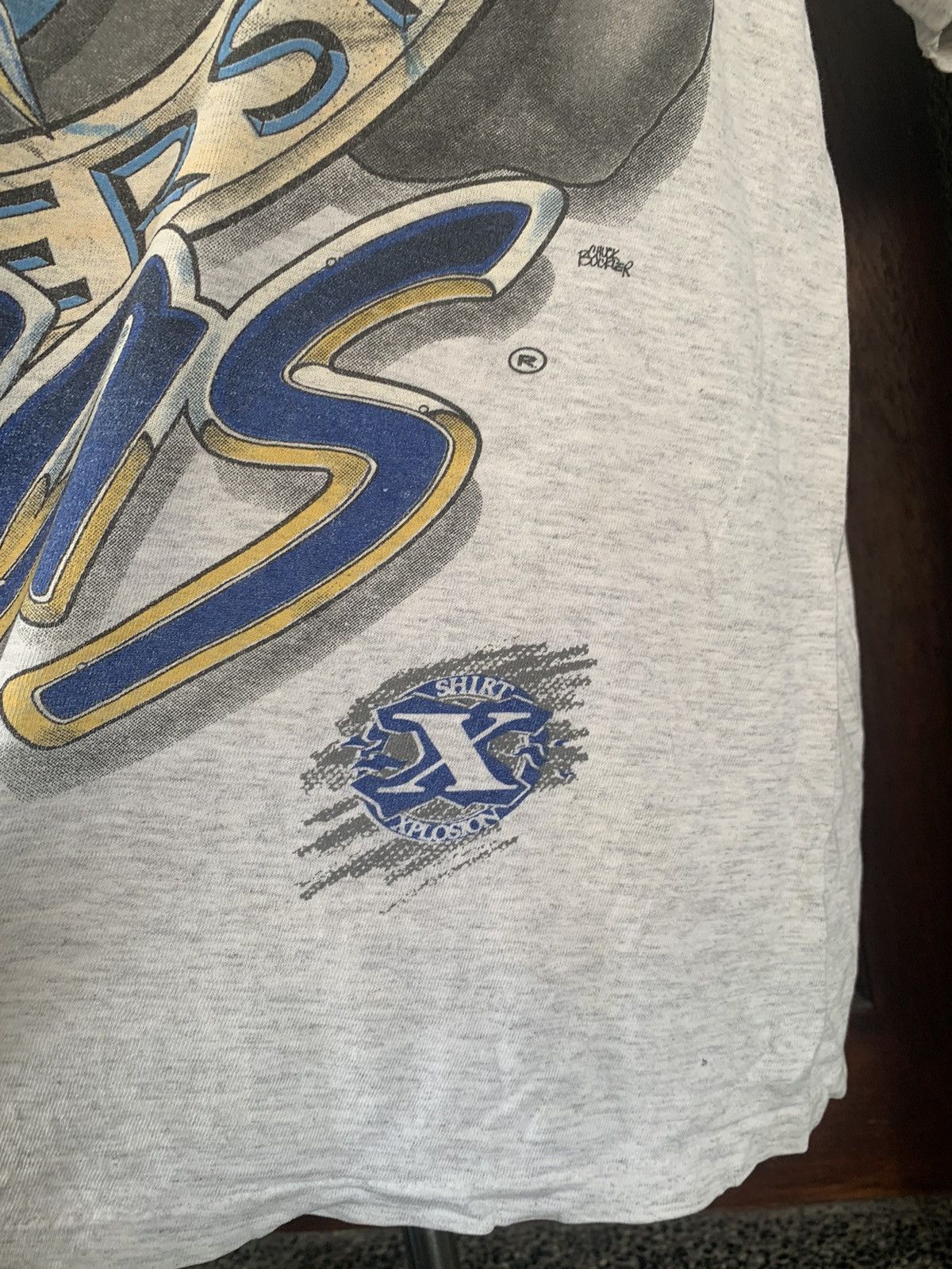 Vintage Vintage 90s University Of Georgetown Hoyas T shirt Size US L / EU 52-54 / 3 - 3 Thumbnail