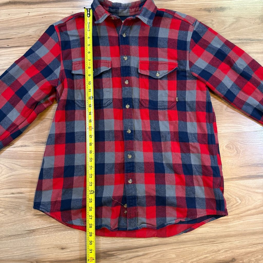 WISDOM Gander Mountain Red Navy Buffalo Check Flannel LT Size US L / EU 52-54 / 3 - 5 Thumbnail
