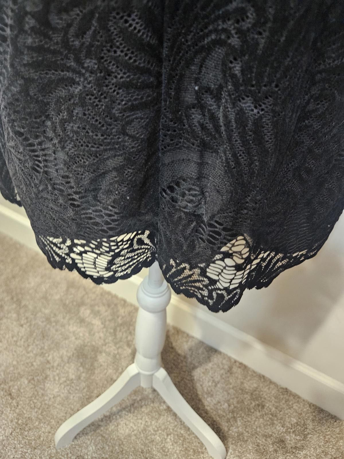 Designer Loft Elegant Black Lace Halter Dress Size XS / US 0-2 / IT 36-38 - 6 Thumbnail