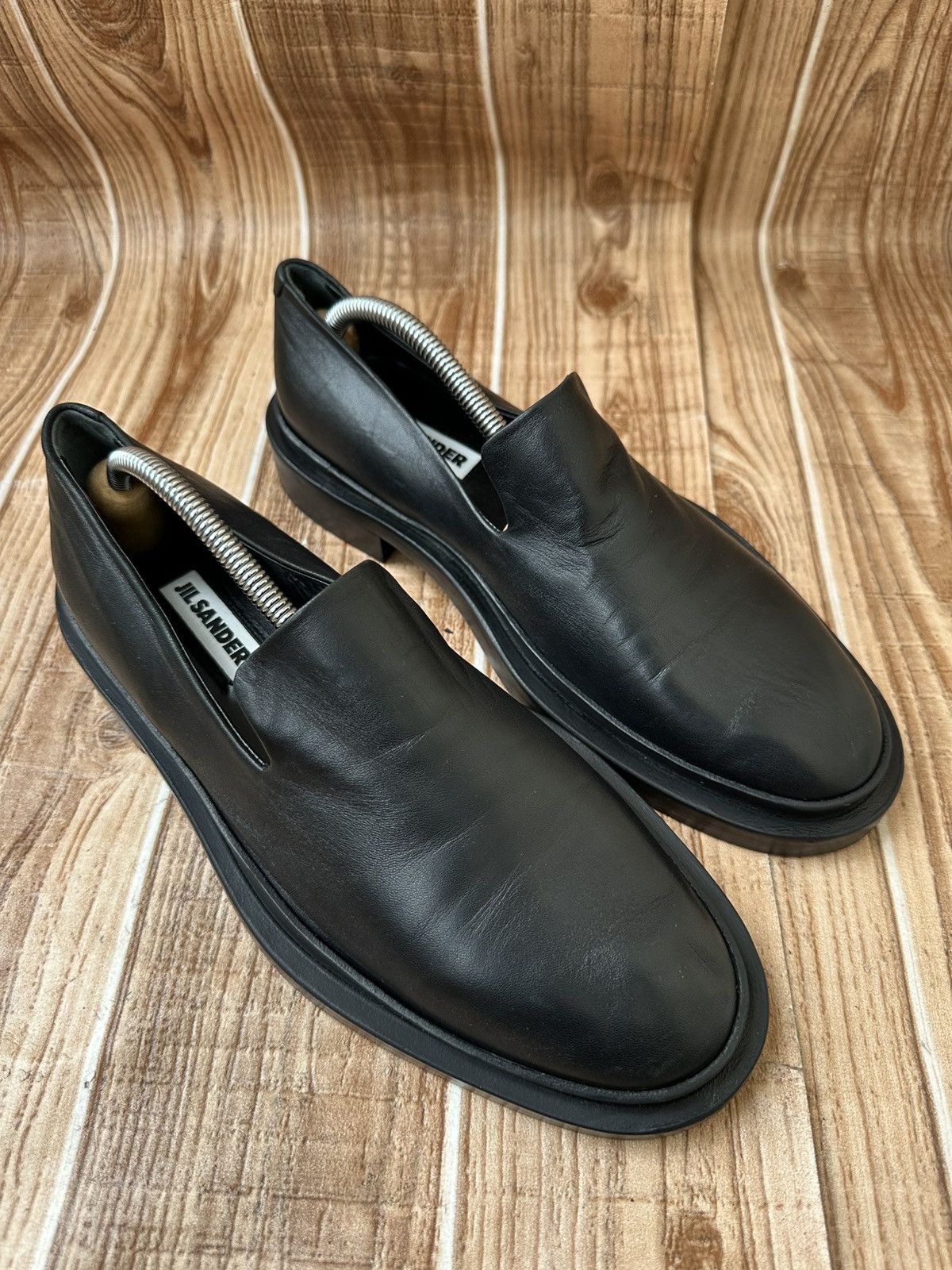 Jil Sander Jil Sander Flat Leather Black Loafer Size US 7 / EU 40 - 1 Thumbnail