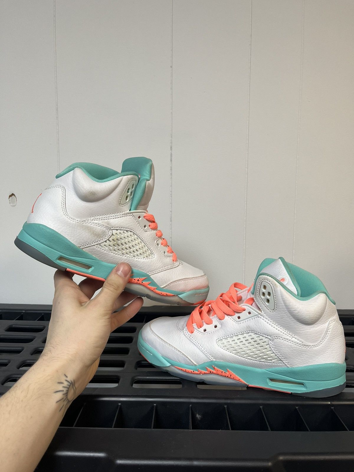 Jordan retro 5 light aqua clearance