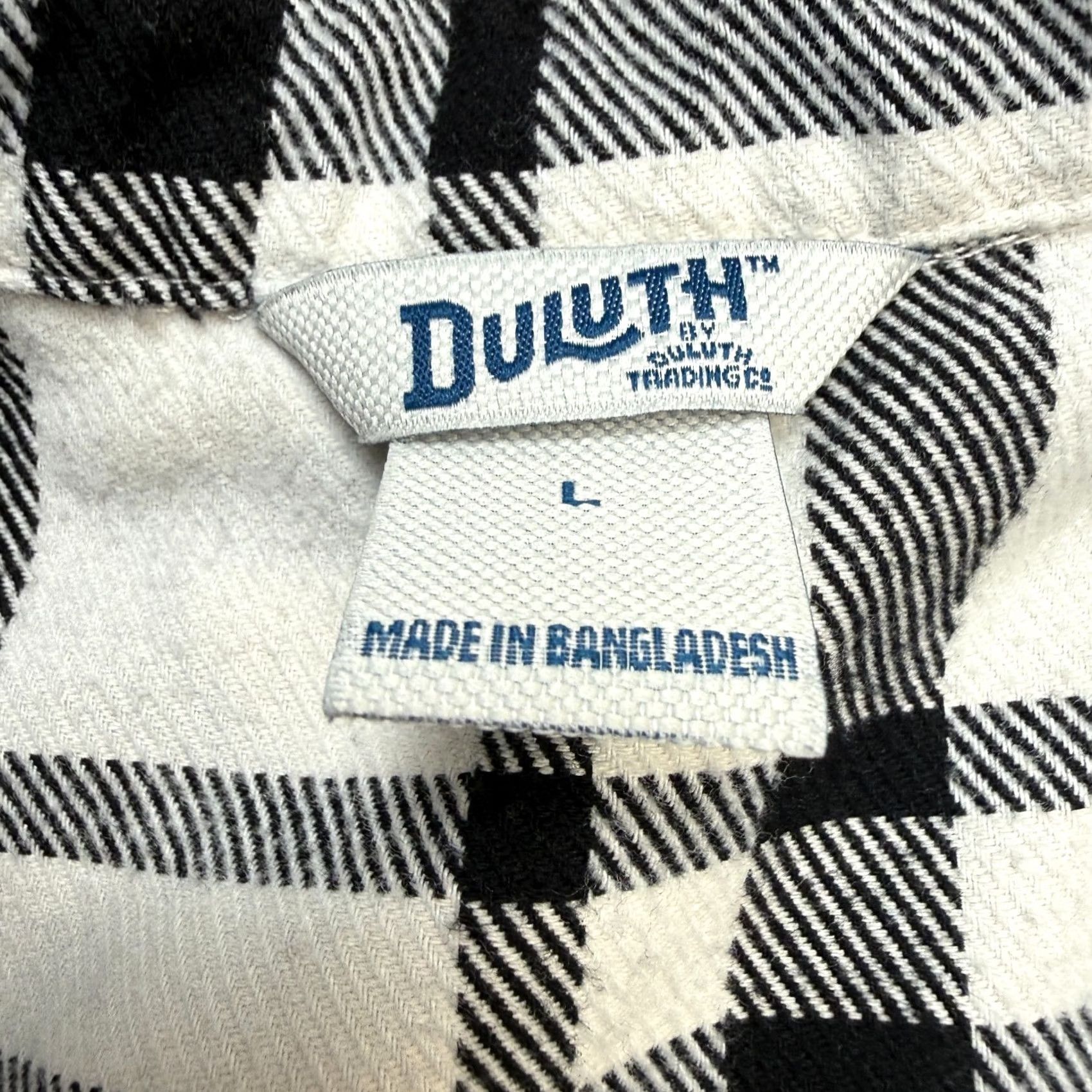 Vintage Duluth Flannel Duster Womens Large White Plaid Pockets Chore Button-Up Shirt Size L / US 10 / IT 46 - 5 Thumbnail