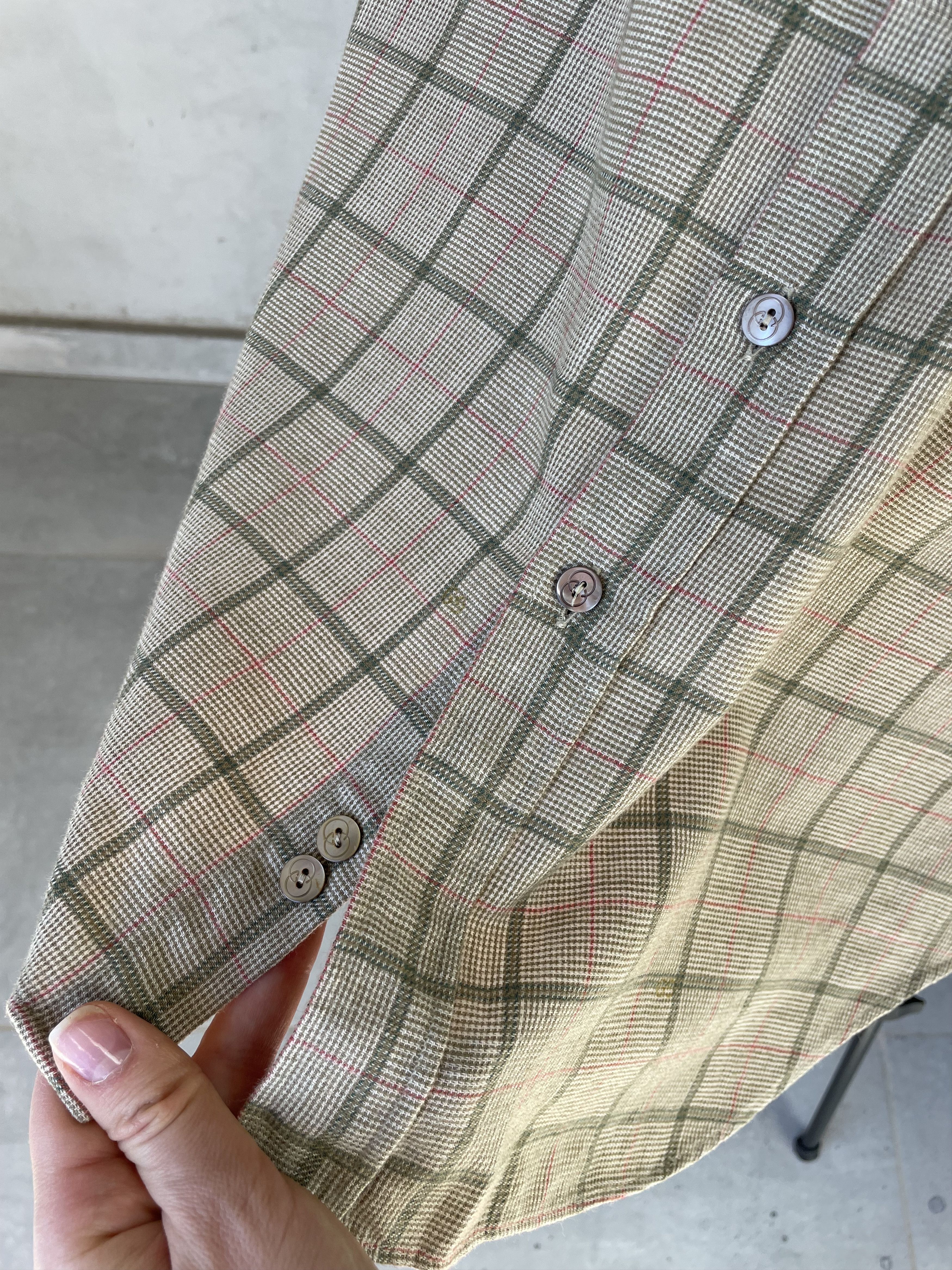 Gucci × Tom Ford × Vintage Gucci Shirt Check Monogram Vintage Men 1970s Size US S / EU 44-46 / 1 - 11 Thumbnail
