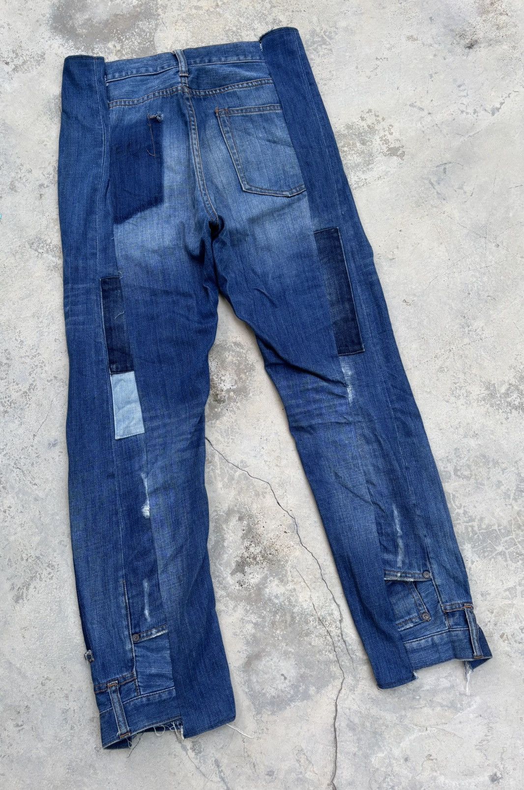 Comme des Garcons Global Work Rework Patchwork Reconstructed Jeans Size US 30 / EU 46 - 4 Thumbnail