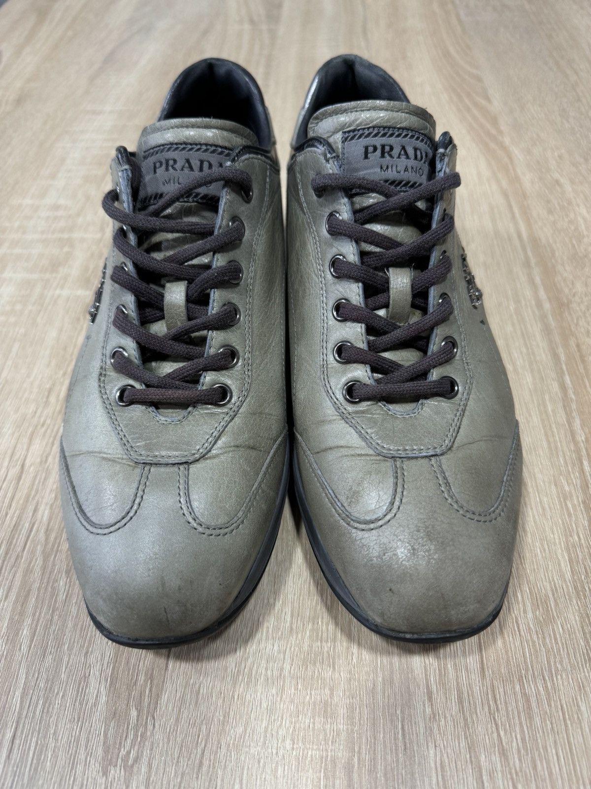 Prada × Vintage Vintage PRADA Leather LowTop Y2K Sneakers Size US 6 / EU 39 - 3 Thumbnail
