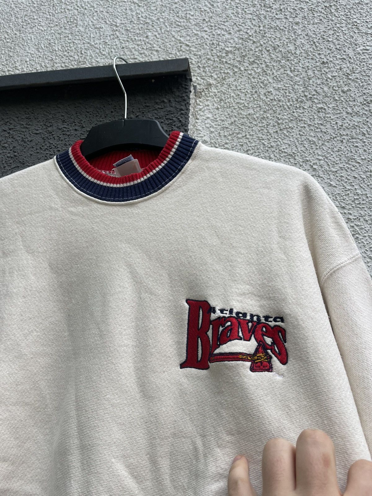 MLB 1992 The Game Atlanta Braves Grail Milk vintage Sweatshirt Size US L / EU 52-54 / 3 - 10 Thumbnail