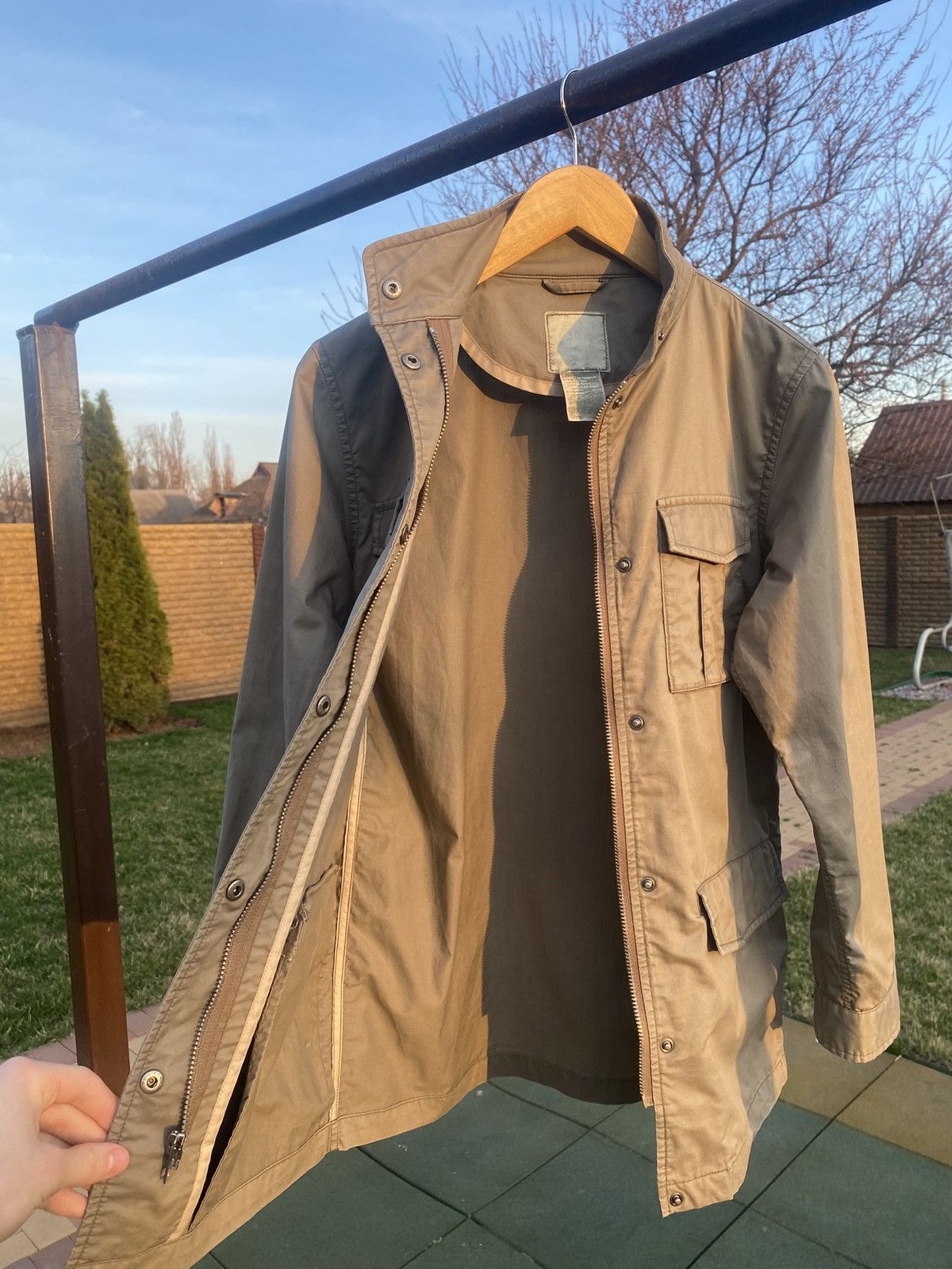Stussy × Vintage Vintage 90s Stussy Khaki Field Jacket Military Workwear Size US M / EU 48-50 / 2 - 7 Thumbnail