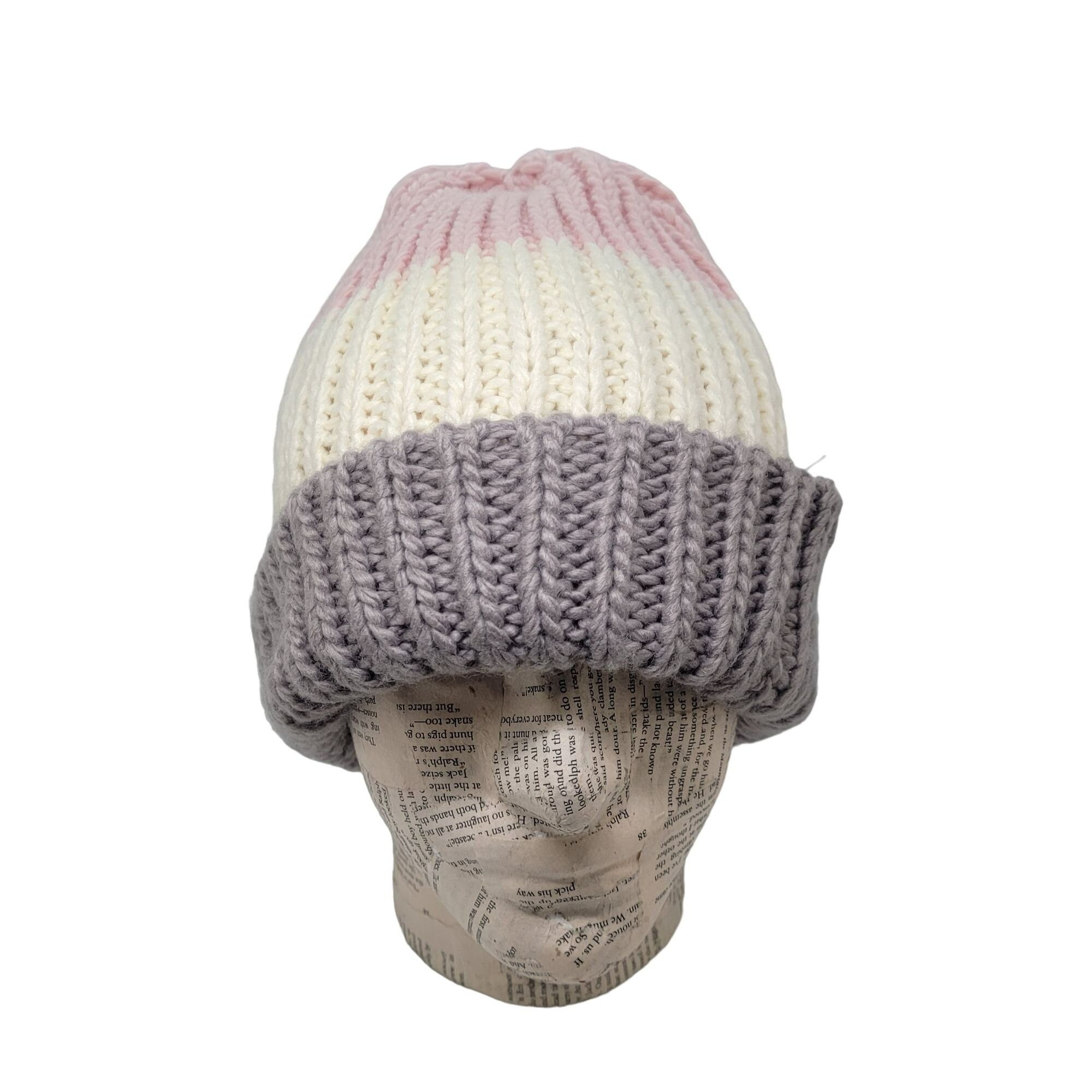 Other ⭐Tasha One Size Women's Tricolor striped Knit Rib Cuff Beani Size ONE SIZE - 2 Thumbnail